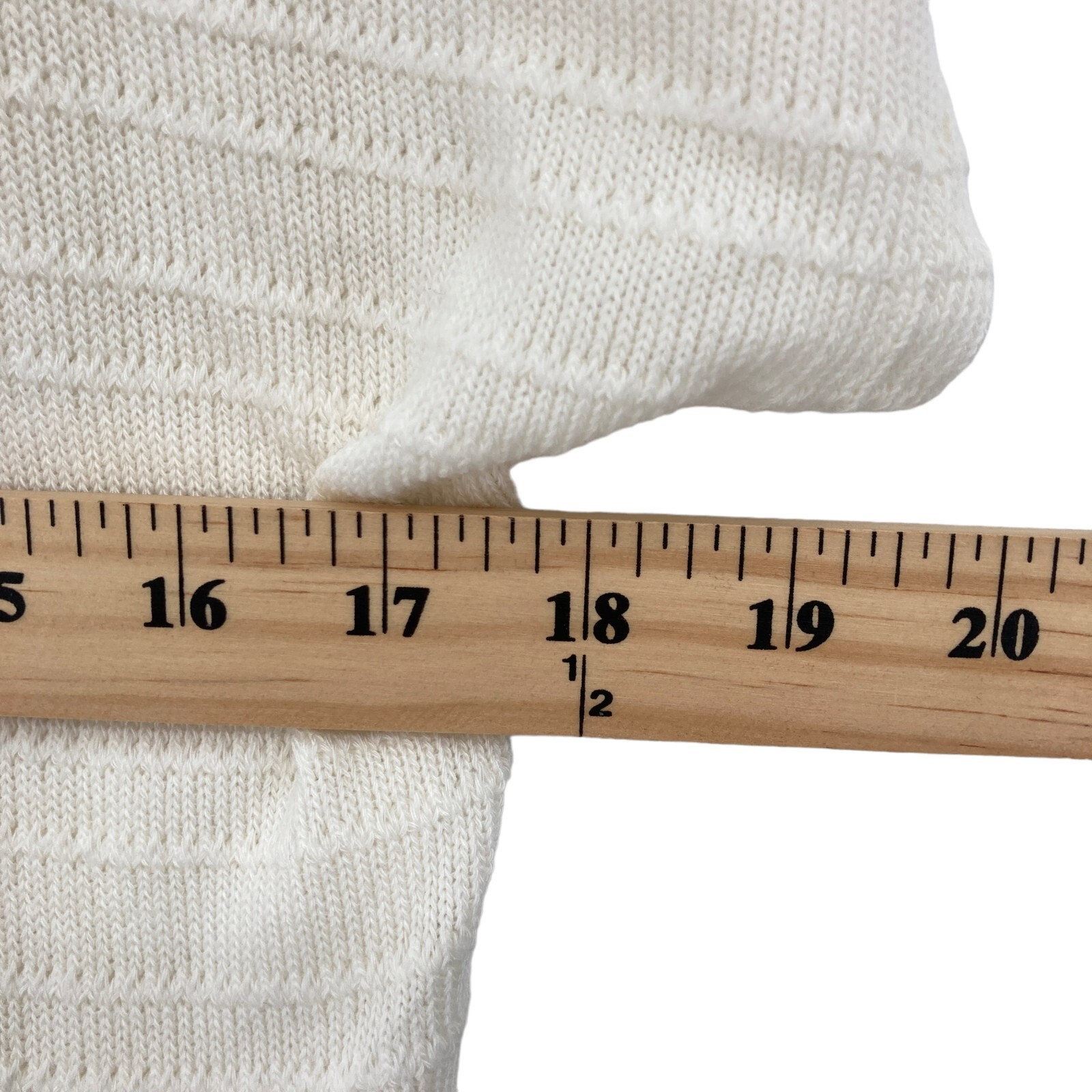 Style&co. Blouse Top Women Medium Cream Knit Short Cold Shoulder Sleeve Pullover