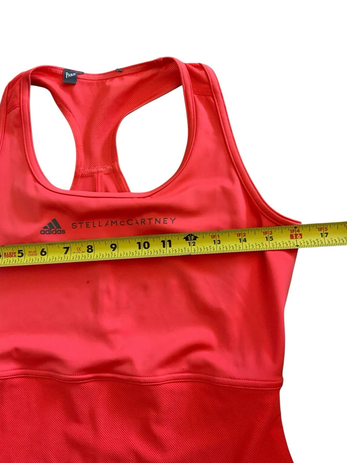 STELLA MCCARTNEY X ADIDAS Orange Racerback Running Tank Top Size MEDIUM