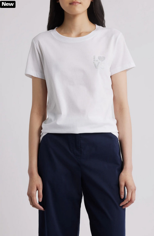 Boss Orange Women’s Crystal Cotton T-Shirt White L