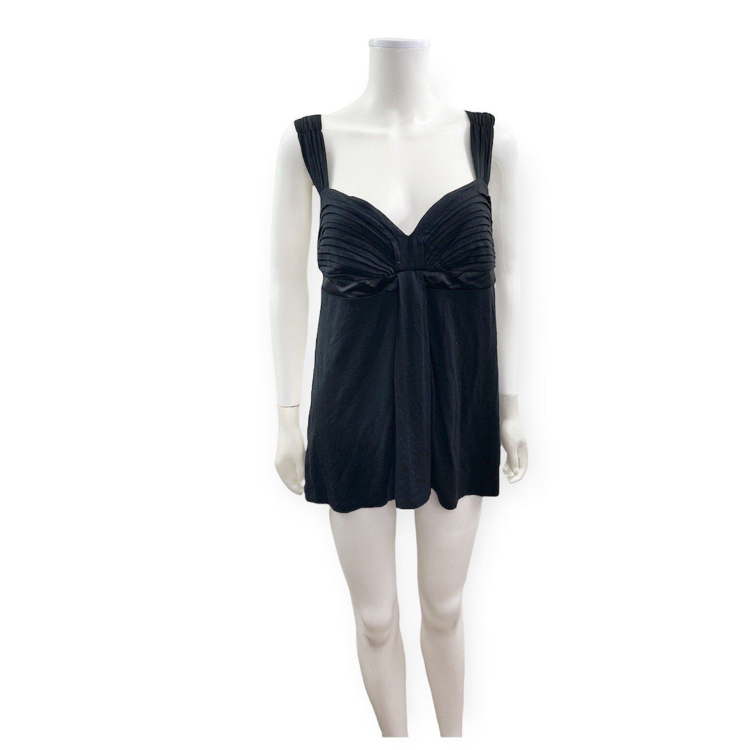 Bcbgeneration Women’s Size Large Sleeveless Solid Black Blouse