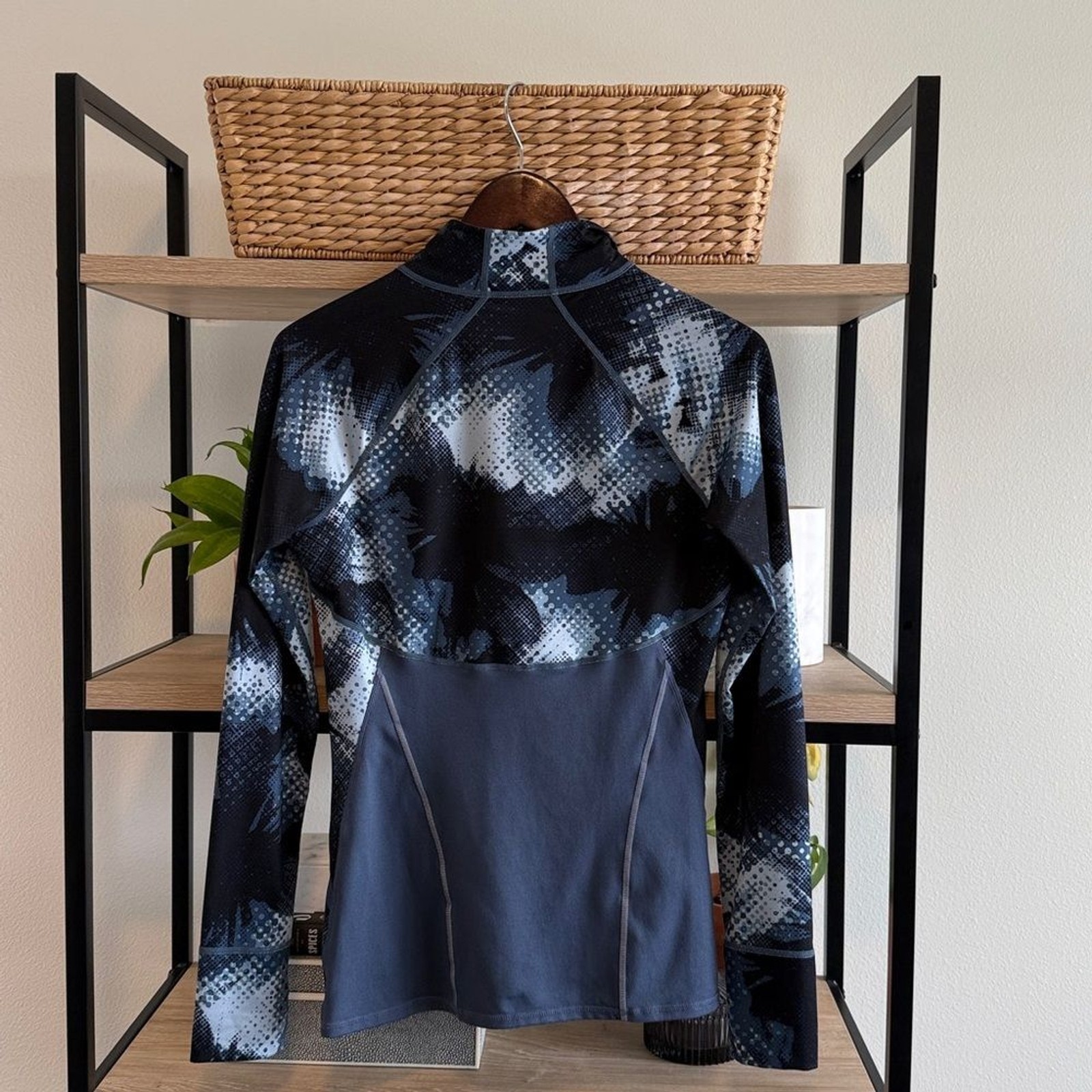 Athleta Running Wild Half Zip 2.0 Pullover Electro Running Knit LS Top, S