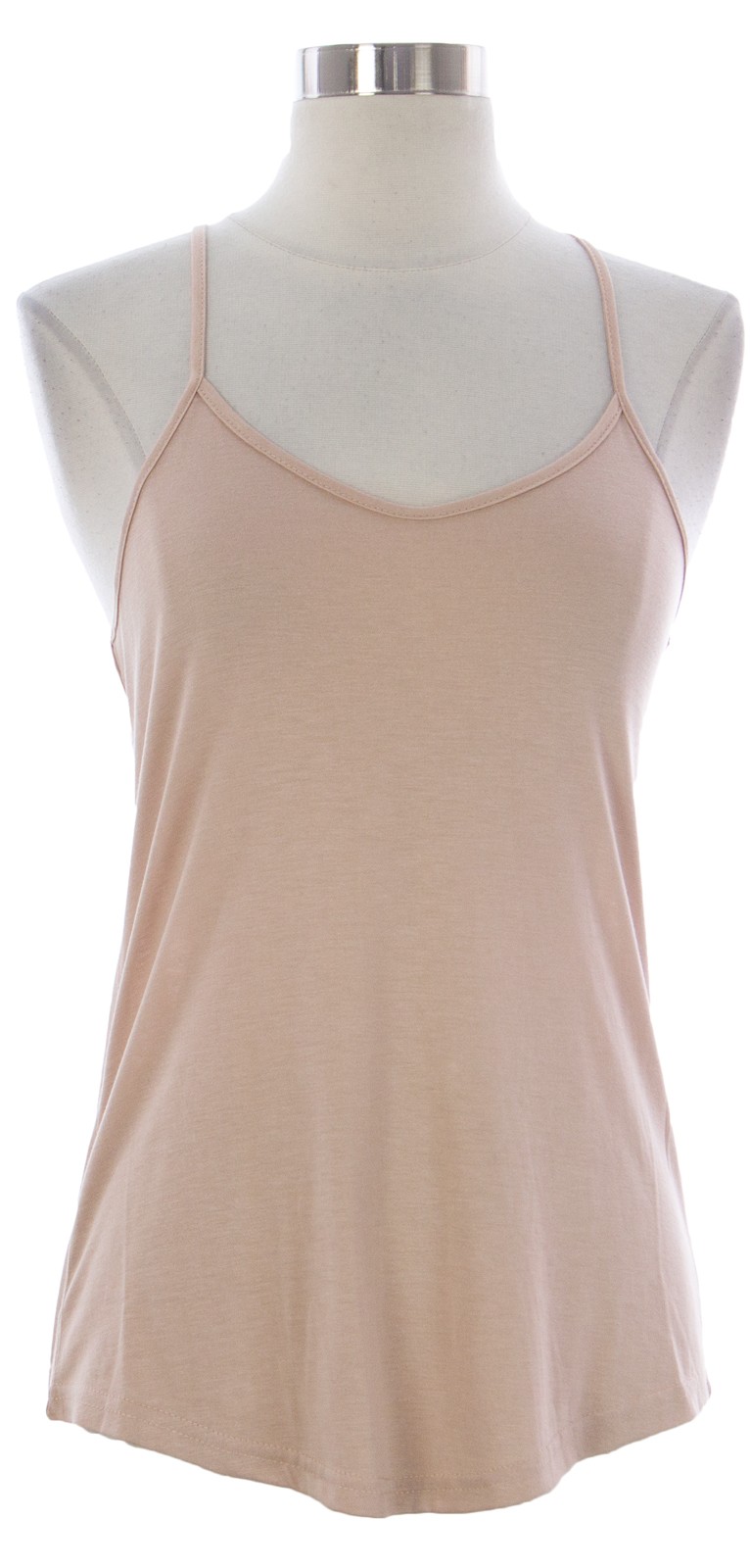 NAILA Women’s Light Brown Racerback Tank Top TopLBR $70 NEW