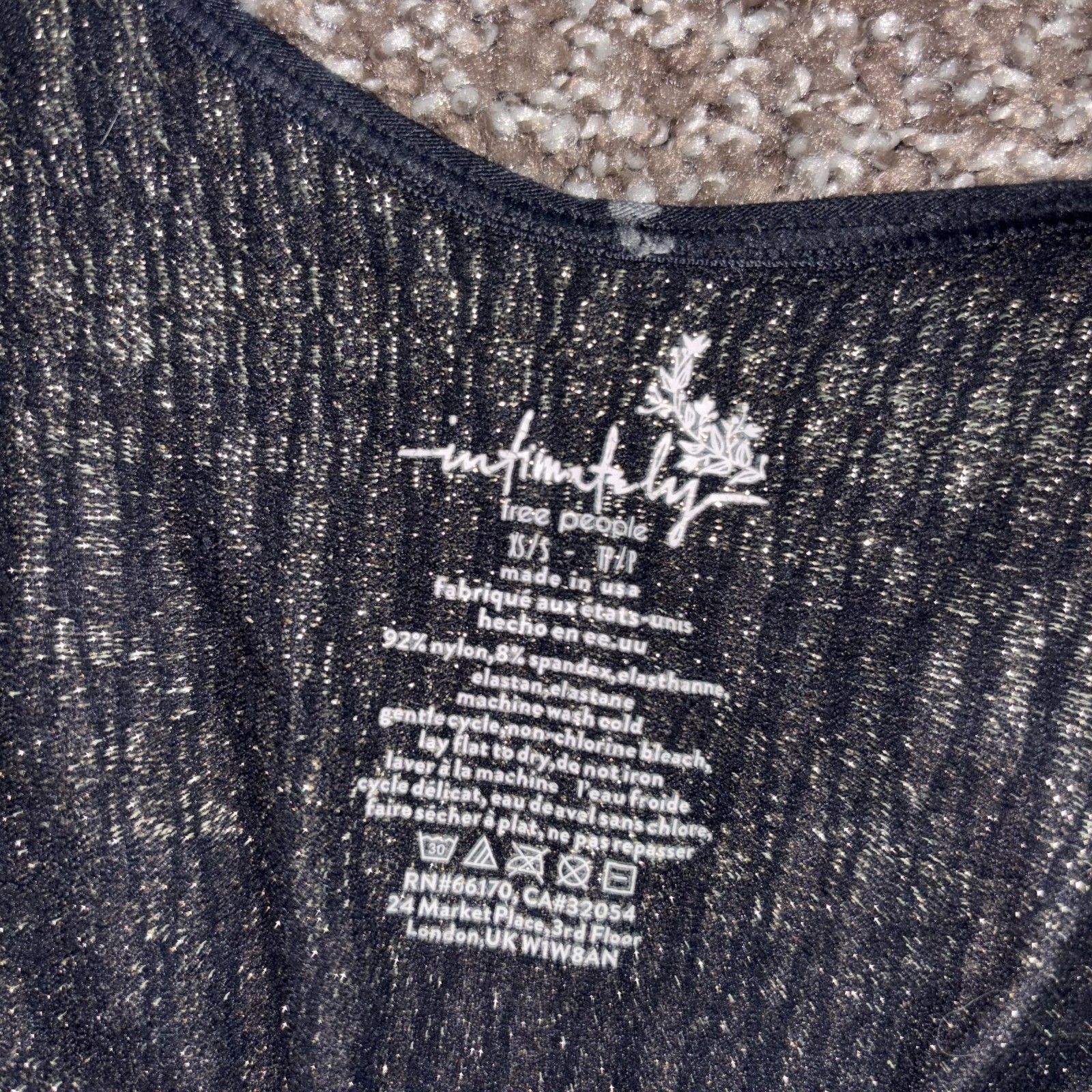 Intimately Free People Black Ribbed Long Sleeve Bodysuit Size XS | Scoop Neck