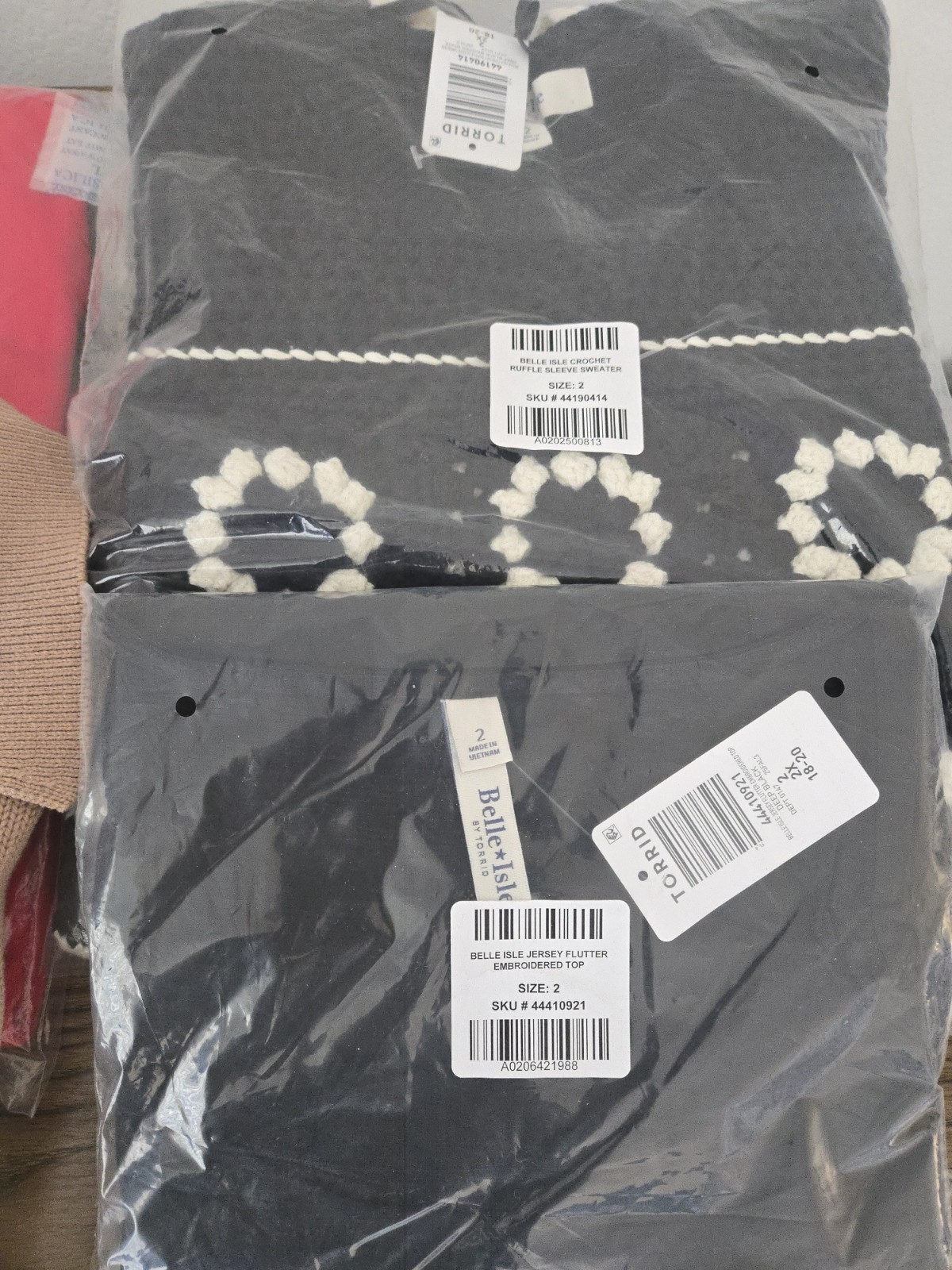 Torrid Plus 2X Lot of 6 Belle Isle Tops and Sweaters NWT