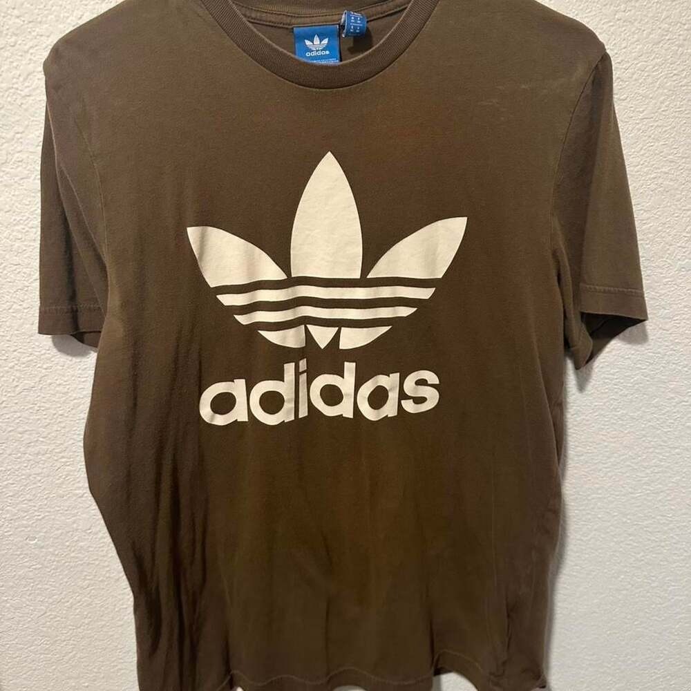 Adidas Women’s Brown and Khaki T-shirt