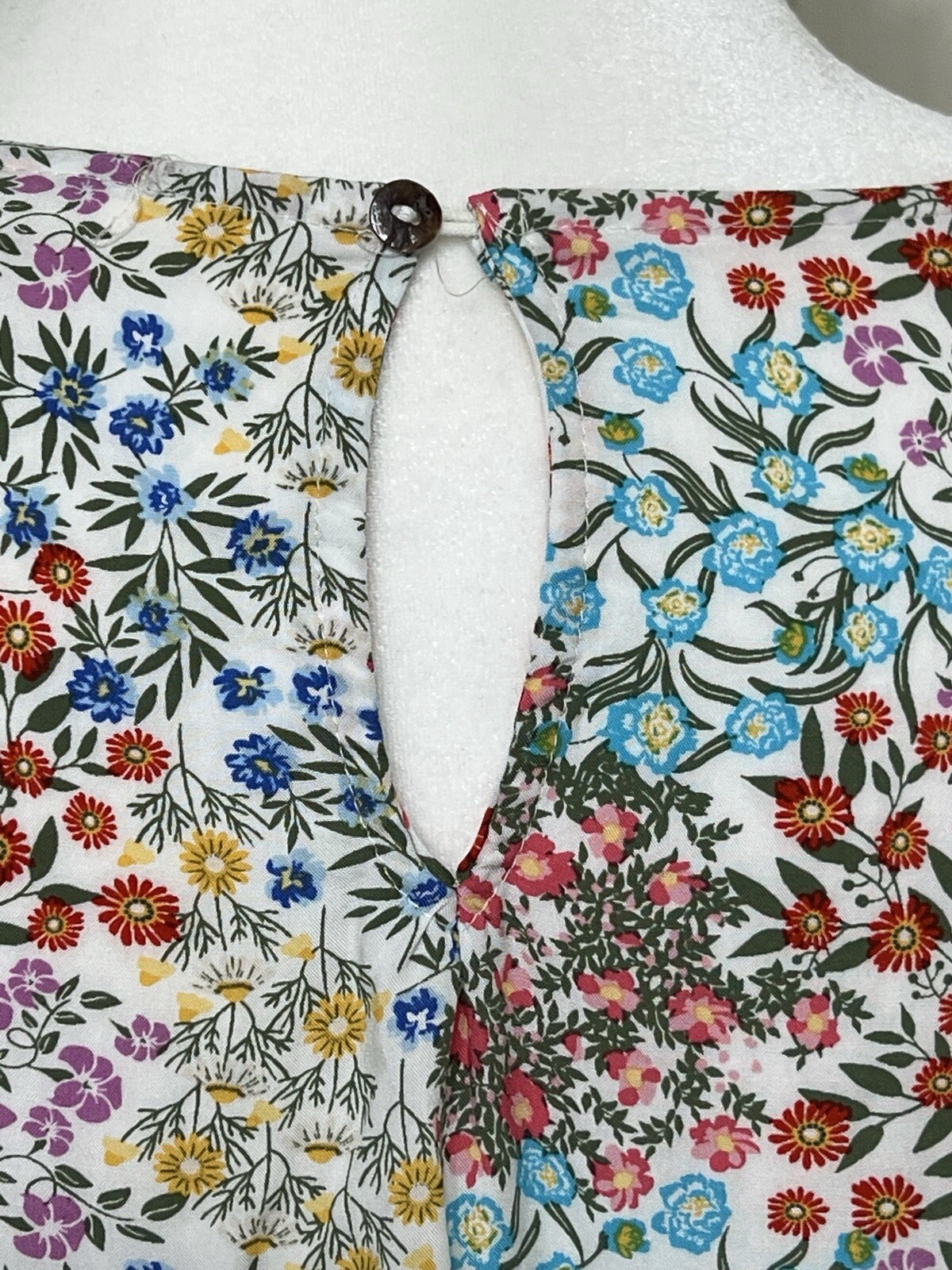 Jane and Delancey Ruffle Floral Bell Sleeve Top Blouse Large L-27”Pit2Pit 22.5”