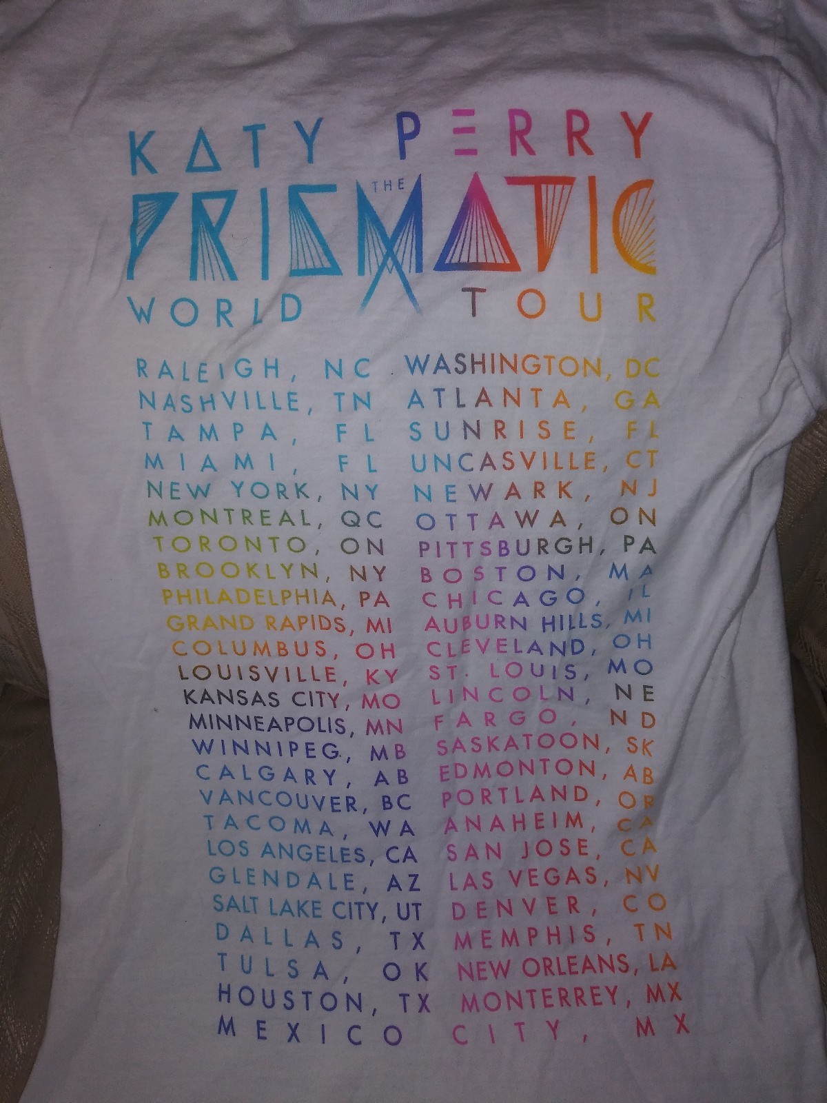 Katy Perry The Prismatic World Tour Women T Shirt S Pre-Shrunk 100% Ring Spun…