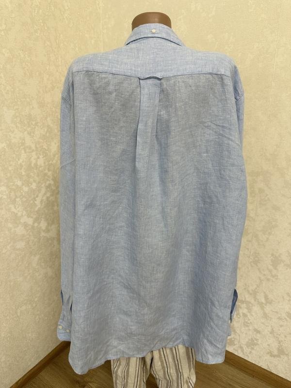 Women Gant Shirt Blue Linen 46 / 3XL / 54
