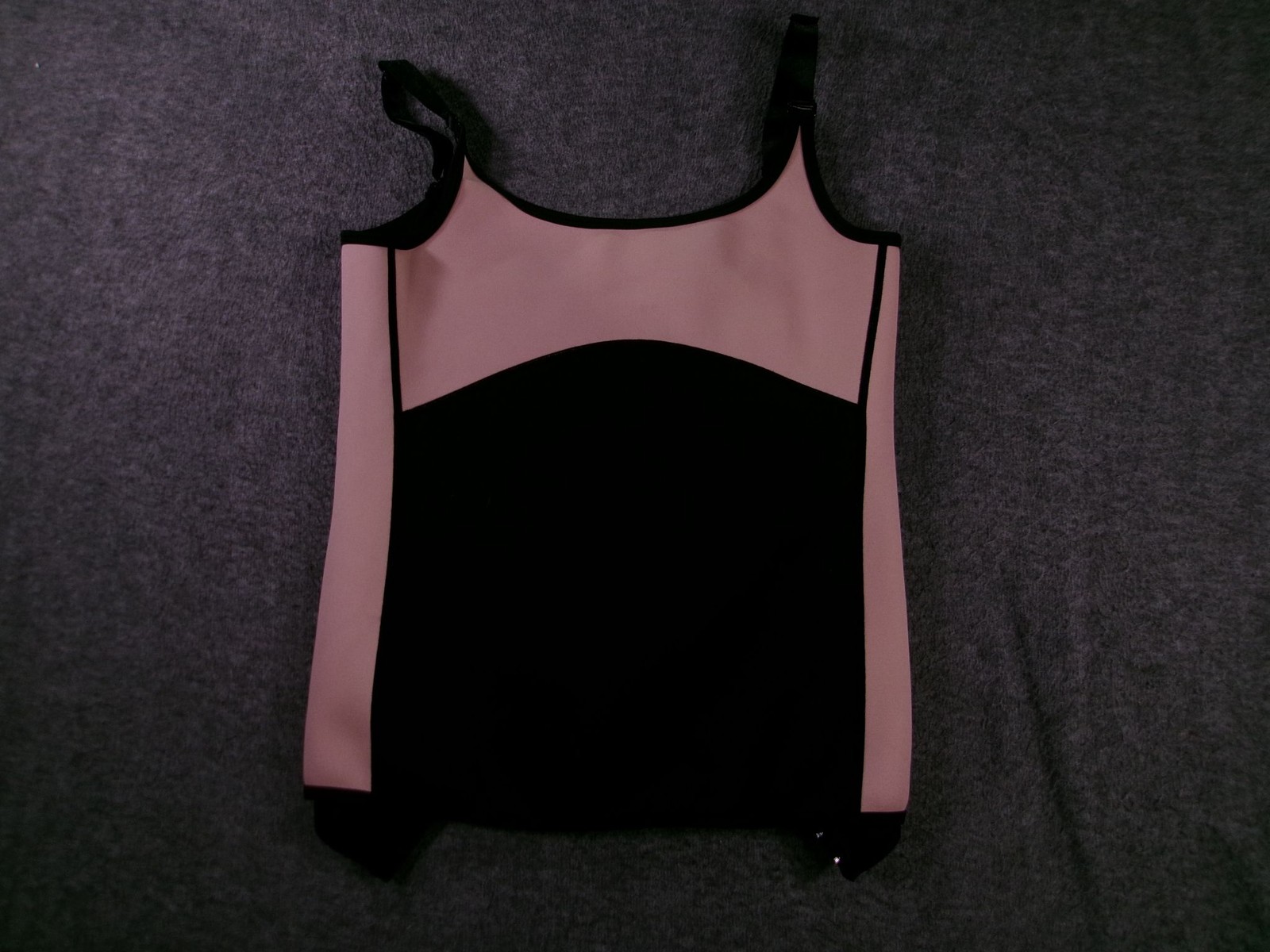Slim Trim Shapewear Womens XL Zipper Front Hook Eye Neoprene Black Pink Tank