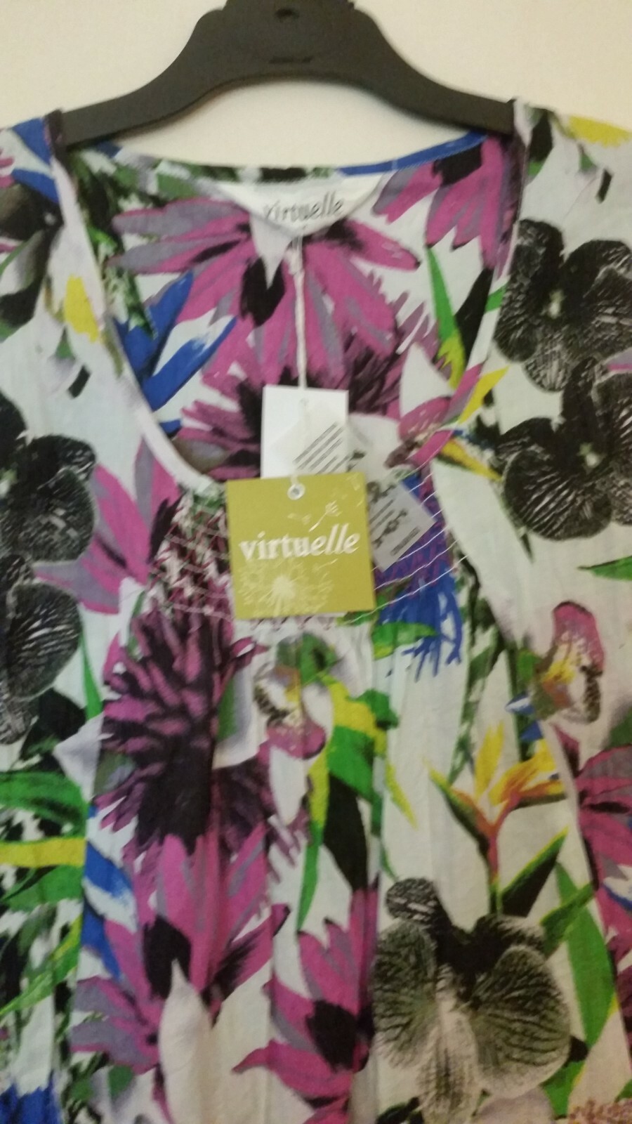 Beautiful Taking Shape Paradise Cotton Tunic With Crushed Effect Pockets BNWT