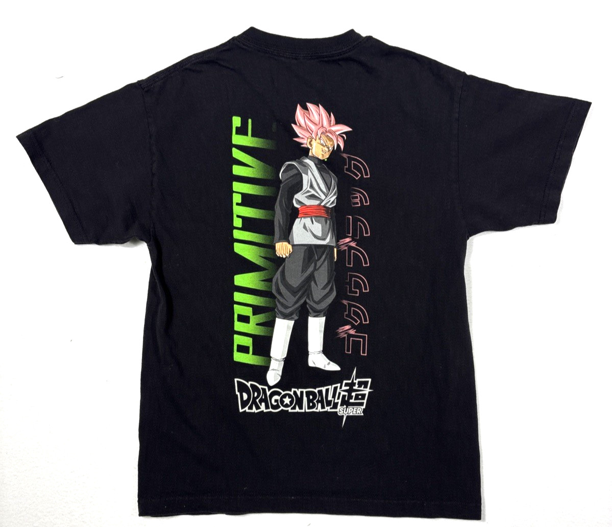 Primitive X Dragon Ball Super Goku Black Rose Womens Graphic T-Shirt Black Med