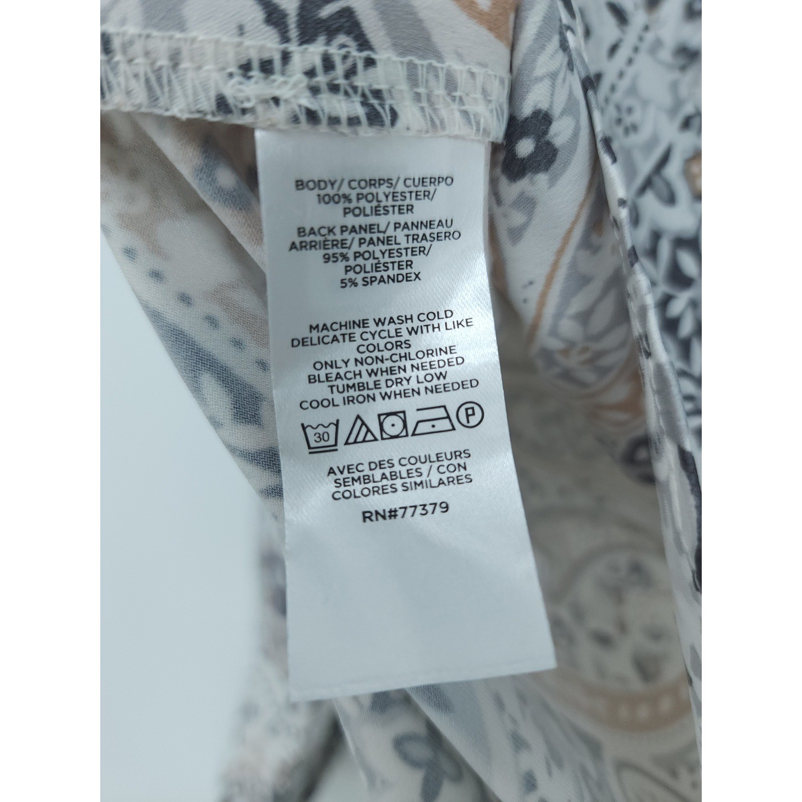 NWT Ann Taylor Satin Button Up Blouse Womens XS White Boho Paisley Luxury Career