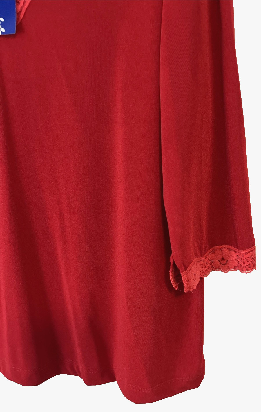 CSC Studio Carolyn Strauss Shirt Stretch Red PL No Wrinkle Pull On Women CB42O