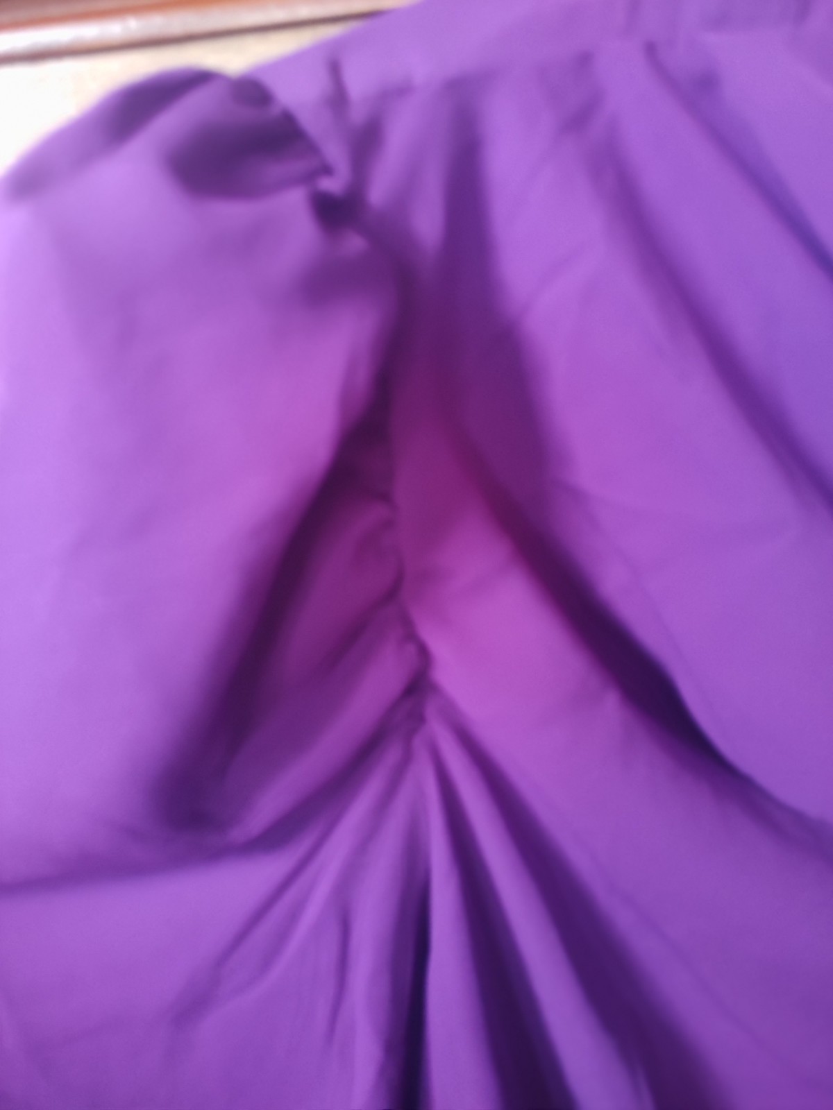 ELOQUII FRONT SIDE TIE LONG SLEEVE DRAPE PURPLE TOP, SIZE 18