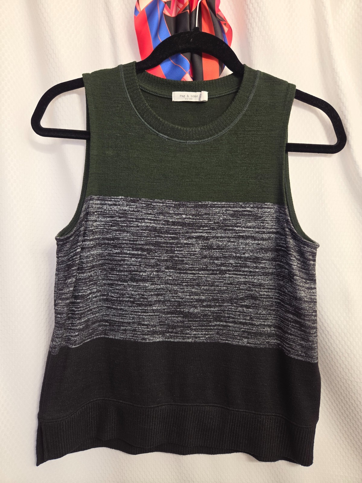 Rag & Bone Bowery Colorblock Muscle Top Modern Minimalism Off Duty Model Vibe S