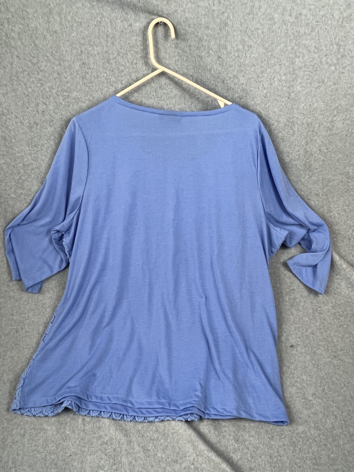 Northcrest shirt women’s size 2X blue three-quarter length sleeve