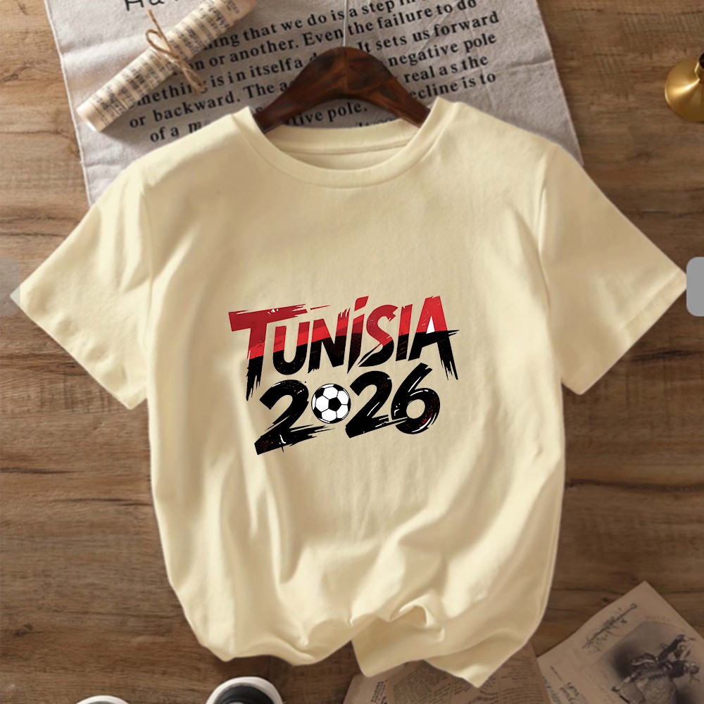Tunisia National Team 2026 Modern Sports Flag Football Fan Wear T-shirt