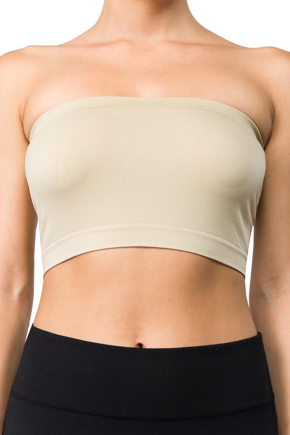 Seamless Top Layering Bandeau Stretchable Spandex One Size Regular Fits S/M