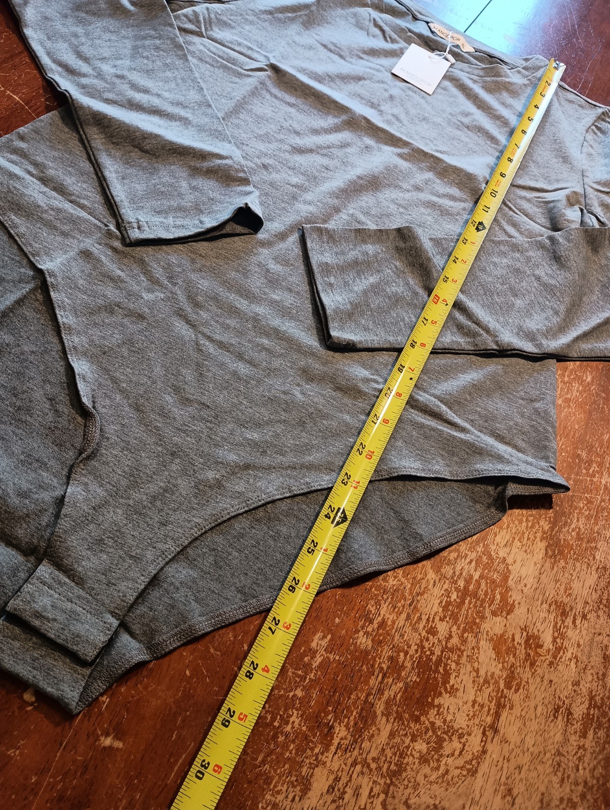 MANGOPOP Women’s Gray Long Sleeve Bodysuit Size XL