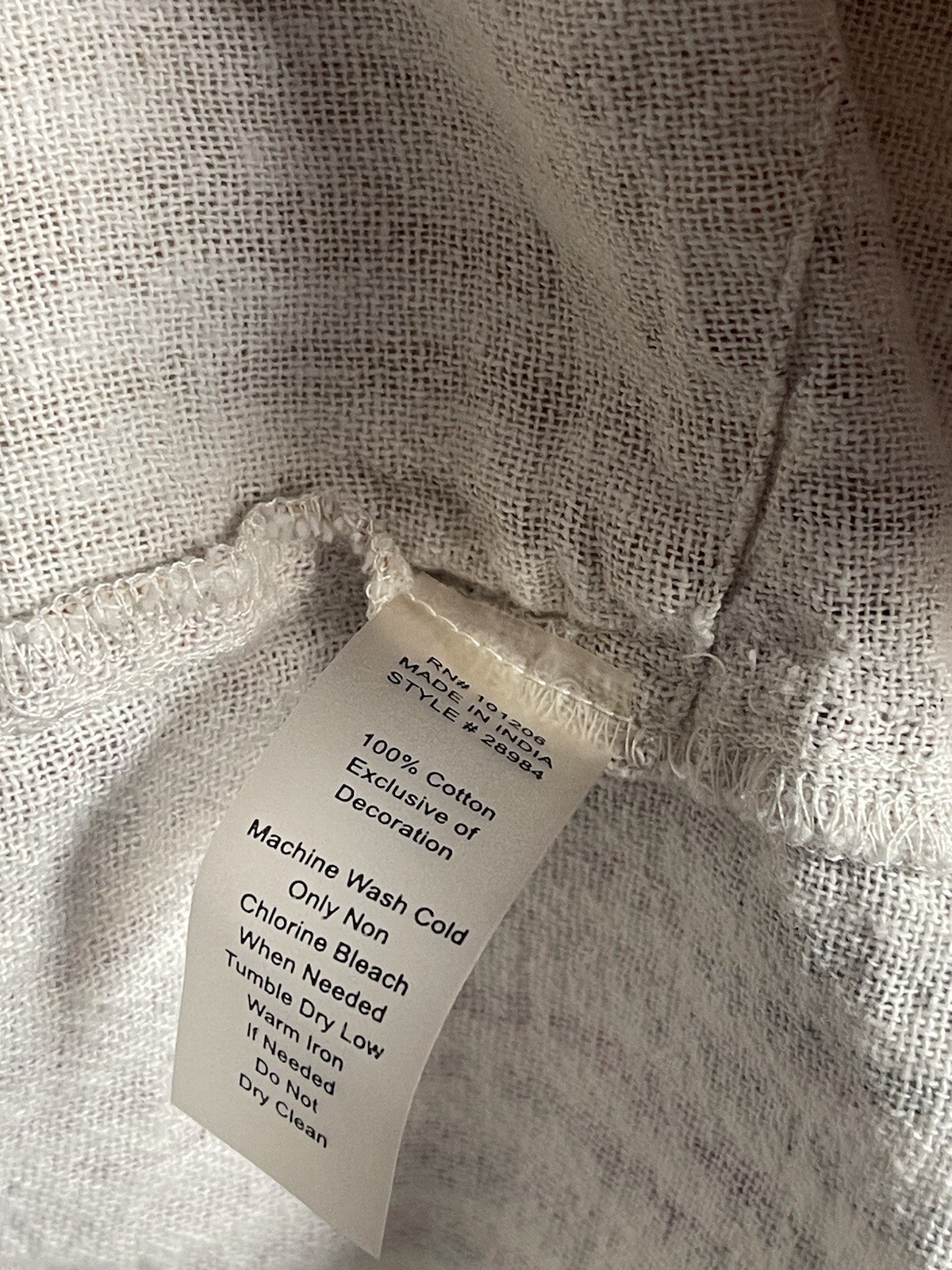 Soft Surroundings Mid Length Topper L/XL Colorful Open Gold Trim India Pockets