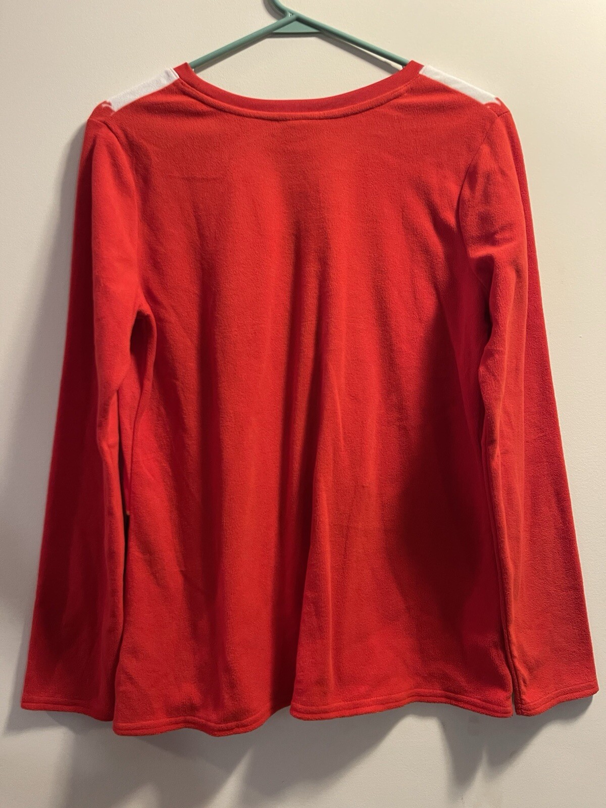 Wondershop Christmas Santa Red Fleece Pajama Shirt Unisex Large