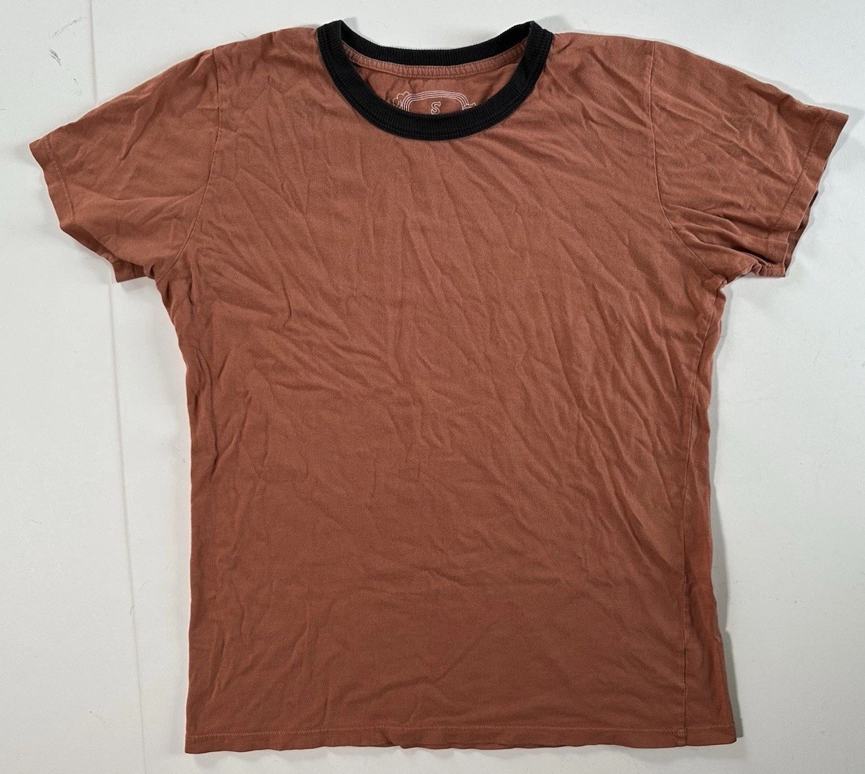 Big Bud Press T Shirt Sz S Terracotta Red Ringer Classic Retro City Sports