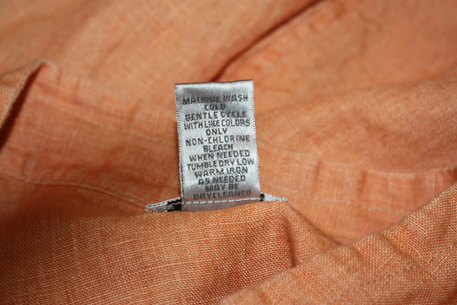 Chico’s Jacket Womens Size 3 Orange Linen Button Shacket Lagenlook Art to Wear
