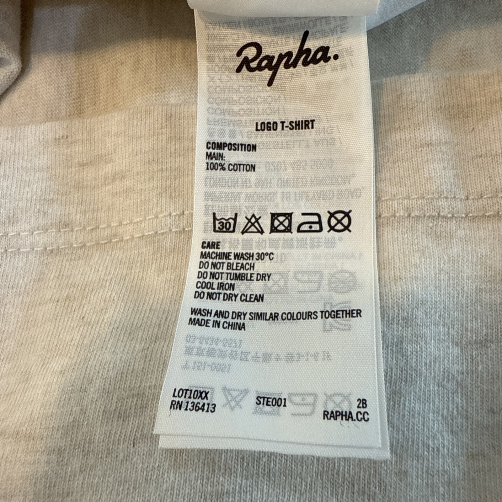 Rapha Beige Cycling Biking Cotton Performance Top Tee Athletic Size M