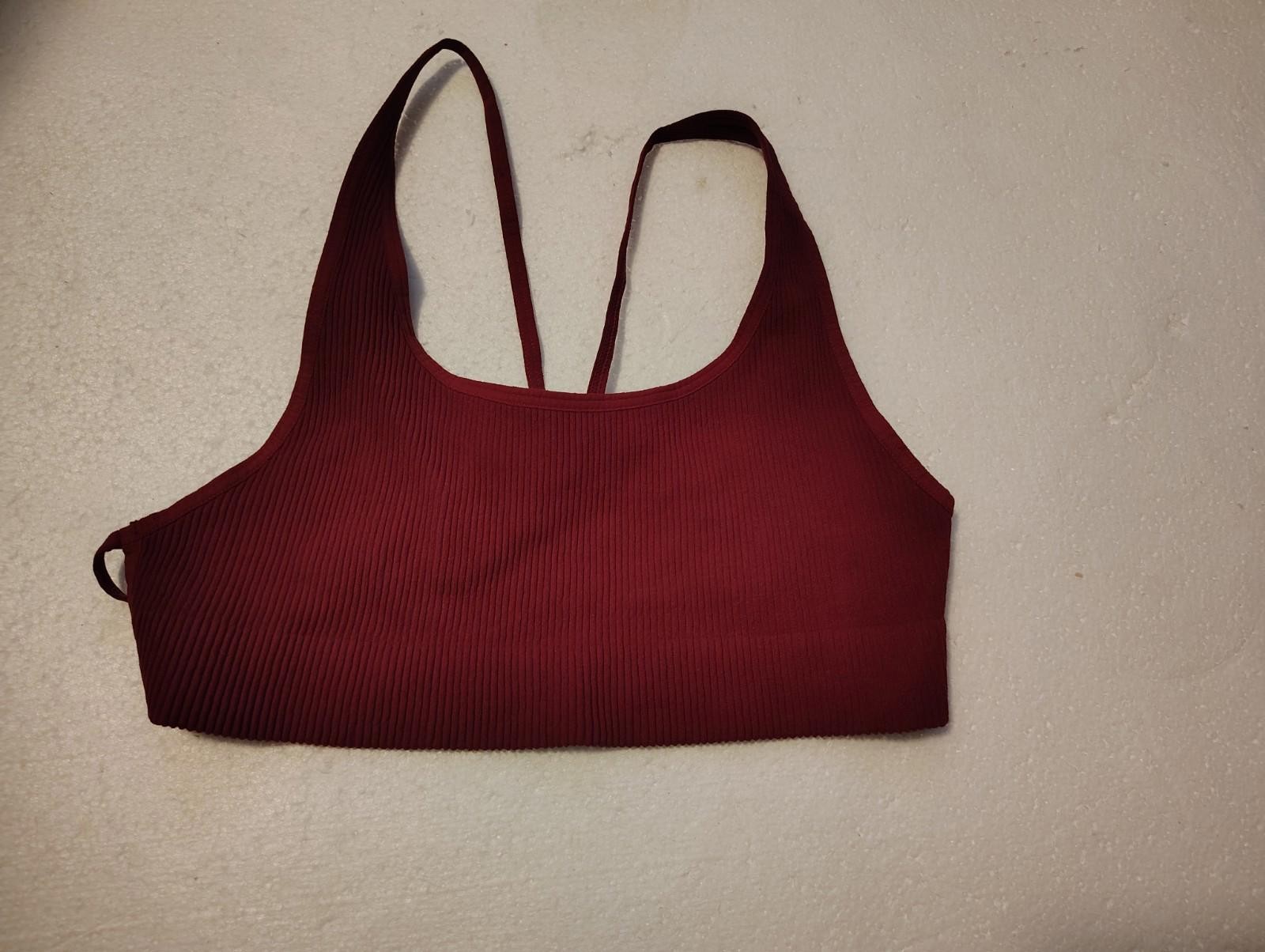 Intimately Free People Red Coral Stretch Nylon Spaghetti Strap Crop Tank xs/s