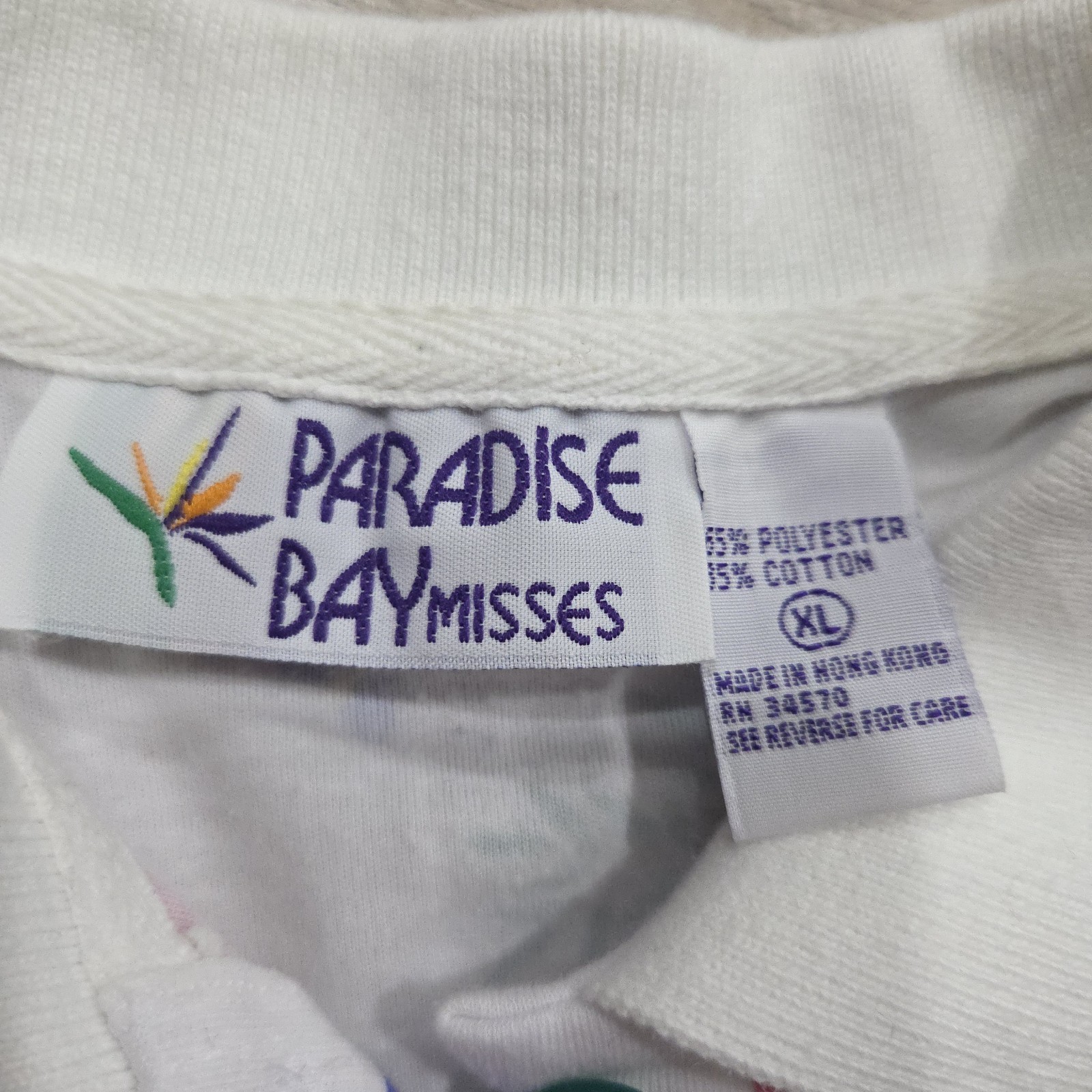 Sleeveless Bird Pattern Top Paradise Bay Misses XL Collar Toucan Flamingo Hearts