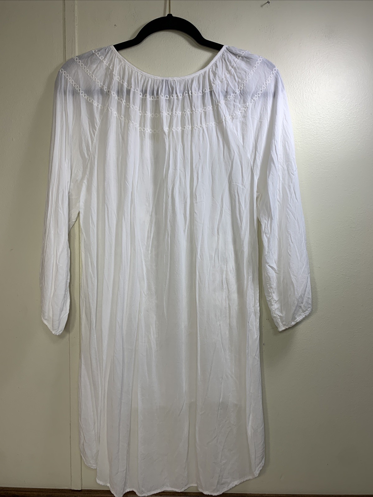 Sacred Threads Semi Sheer Tunic Top XL Butterfly Boho Hippie Costal Fairy Nature