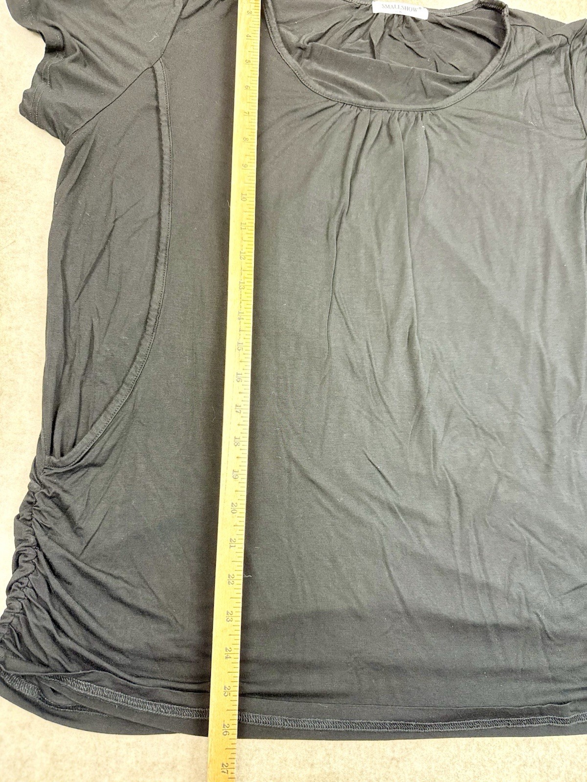 Smallshow Women’s XL Maternity Open Side Feeding Top Black