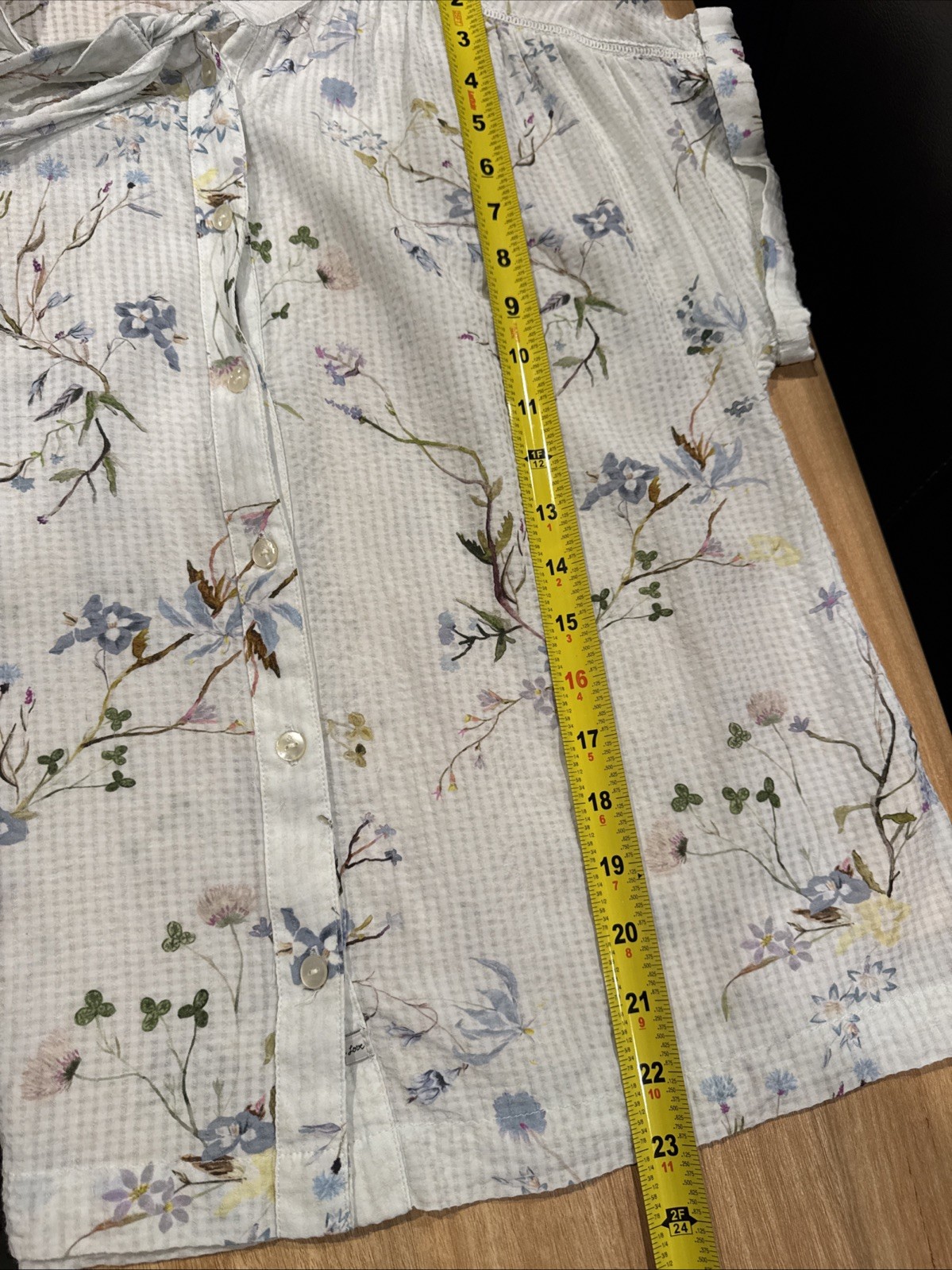 Scotch & Soda Amsterdam Top Floral Blouse Cottagecore Lightweight Sheer Romantic