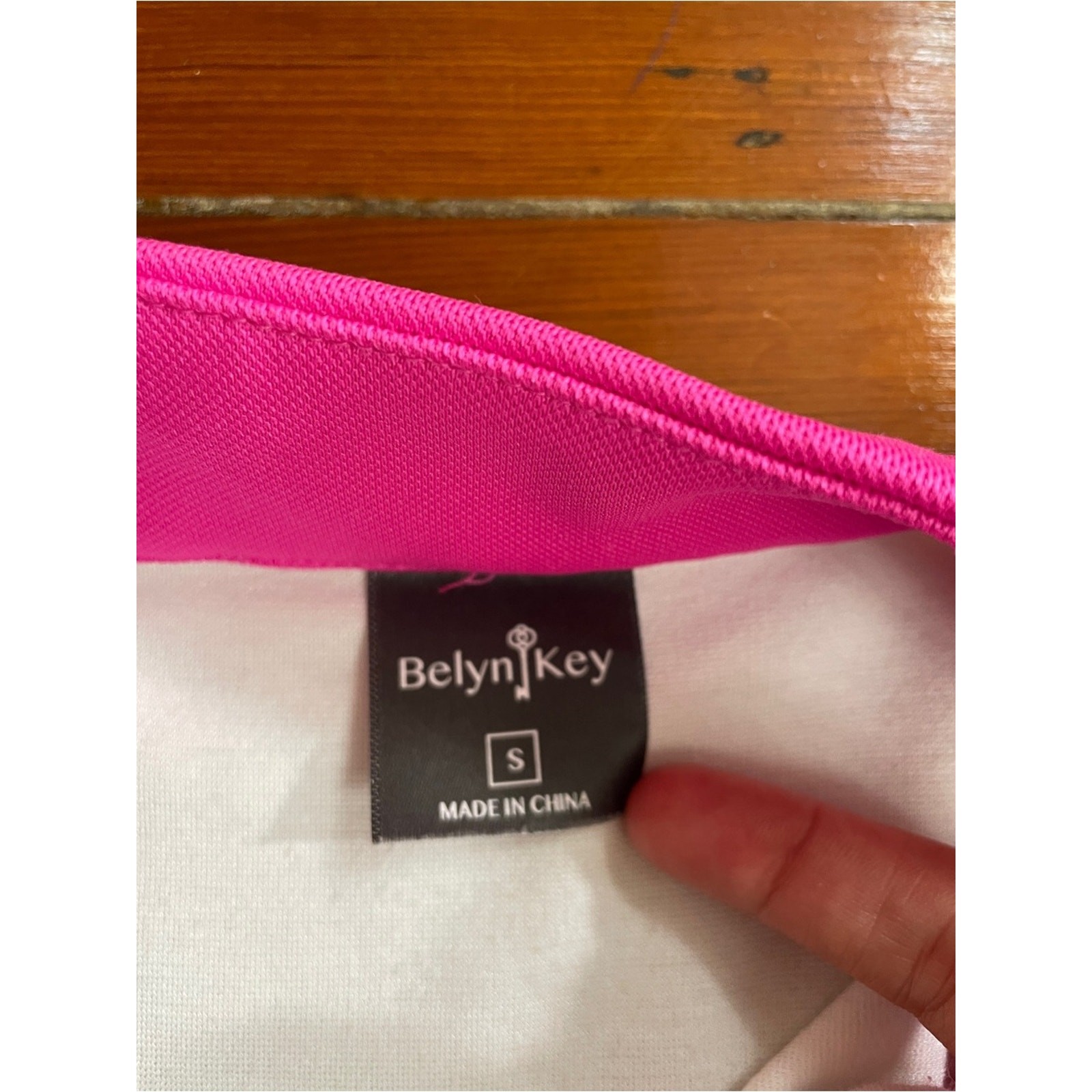 Belyn Key Fairway Long Sleeve Quarter Zip Top Pink & White Golf Preppy Sz S 💚🎀
