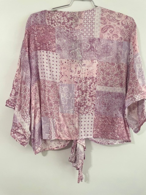Just Polly tie-front kimono/blouse (Size Small)