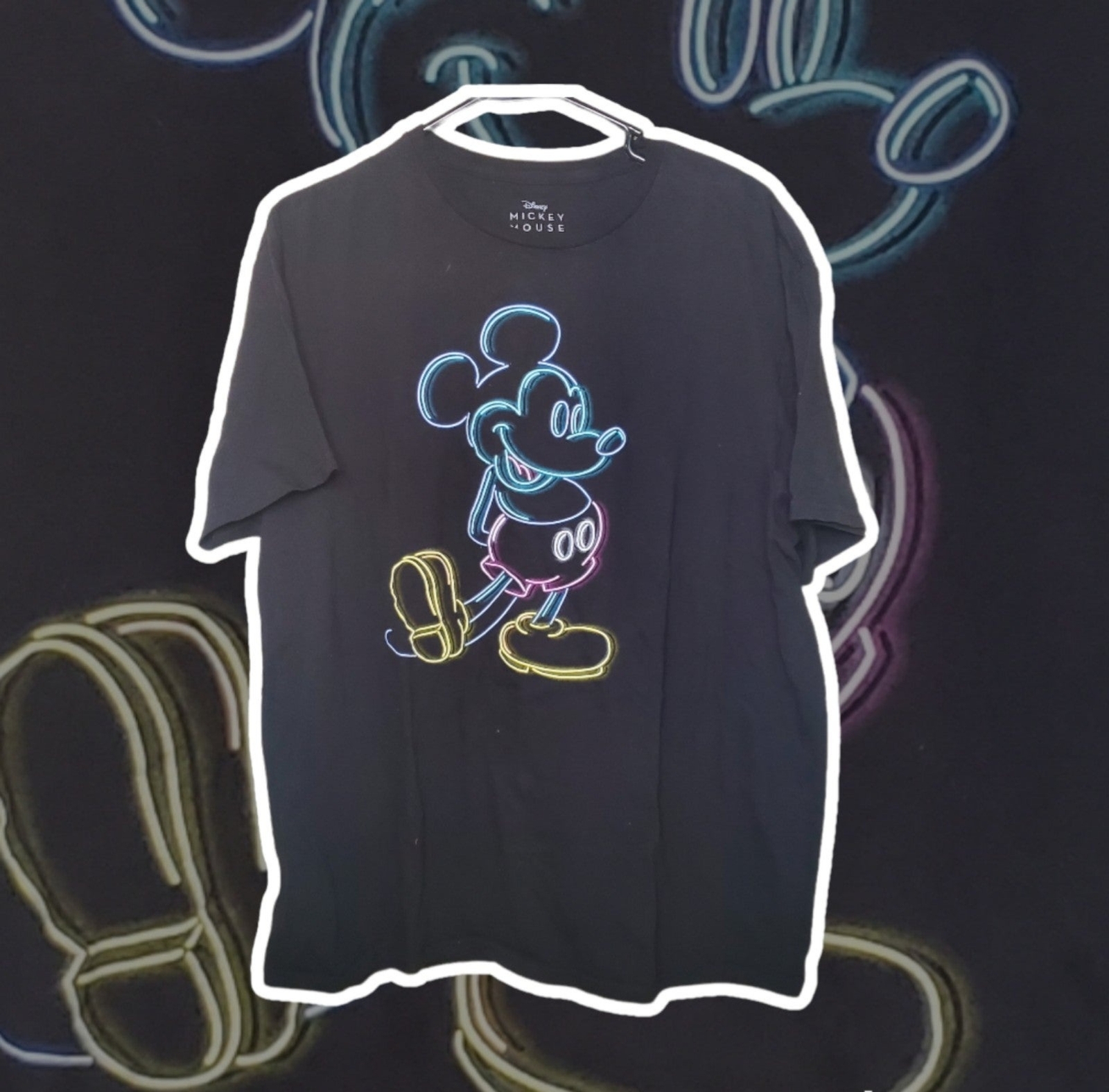 Neon Mickey Mouse T-shirt size XL