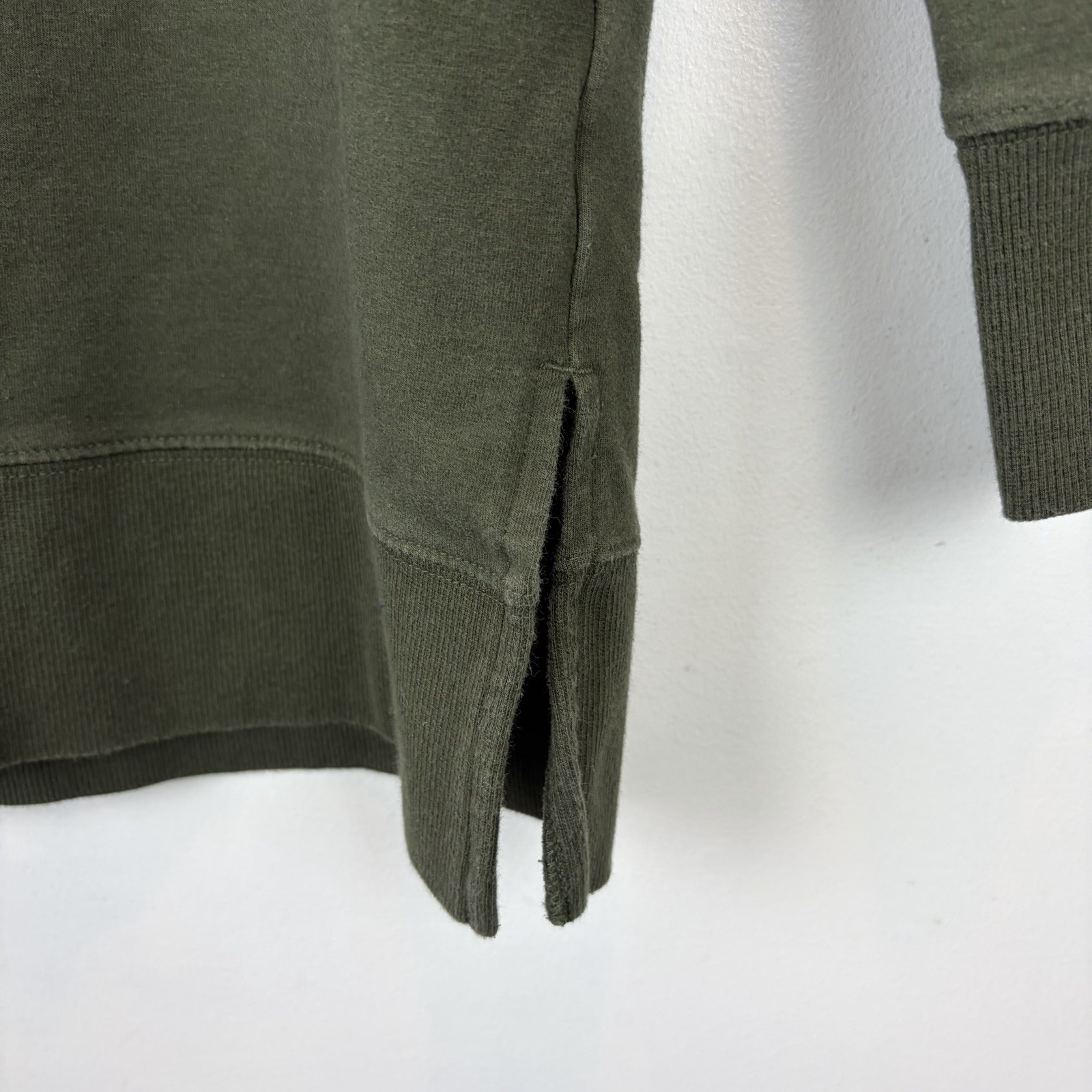 Daily Ritual Crew Sweatshirt Top Womens Small Green Tunic Cozy Soft Capsule