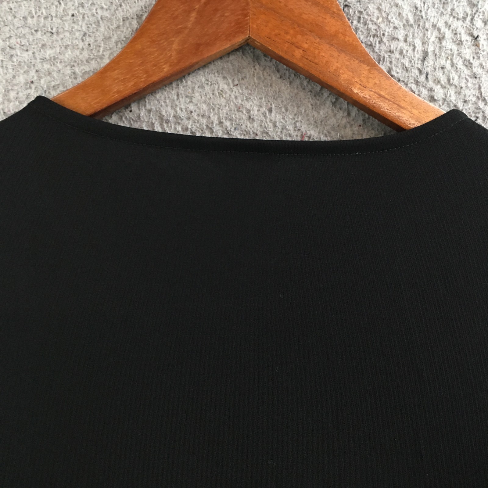 Ann Taylor Top Women M Twist Front Long Sleeve Stretch Blouse Knot Detail Black
