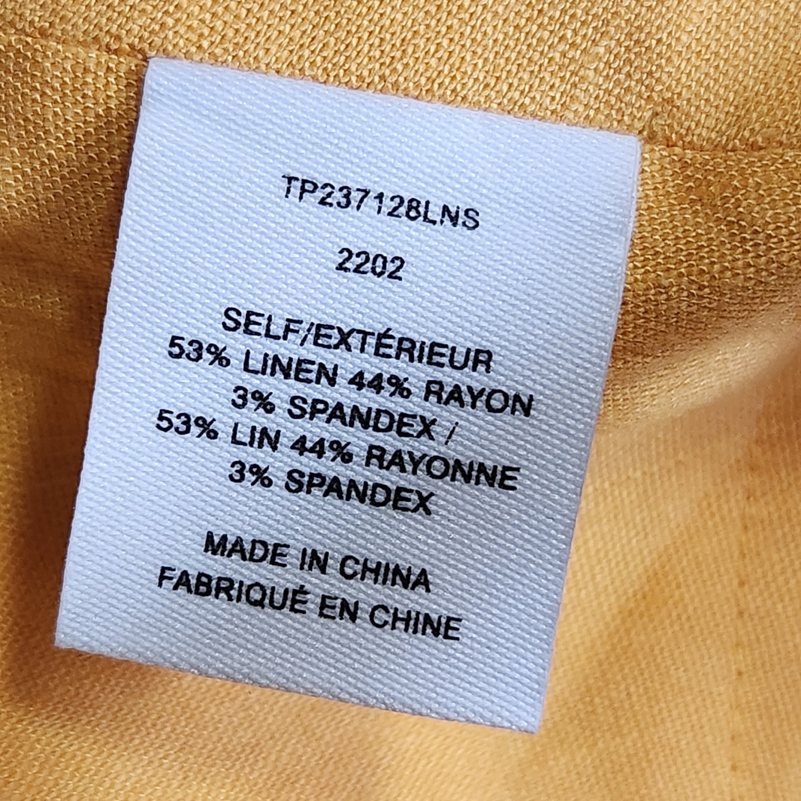 New Derek Lam Open Back Crop Top 8 Yellow Linen Blend Boho Chic Old Money Luxury