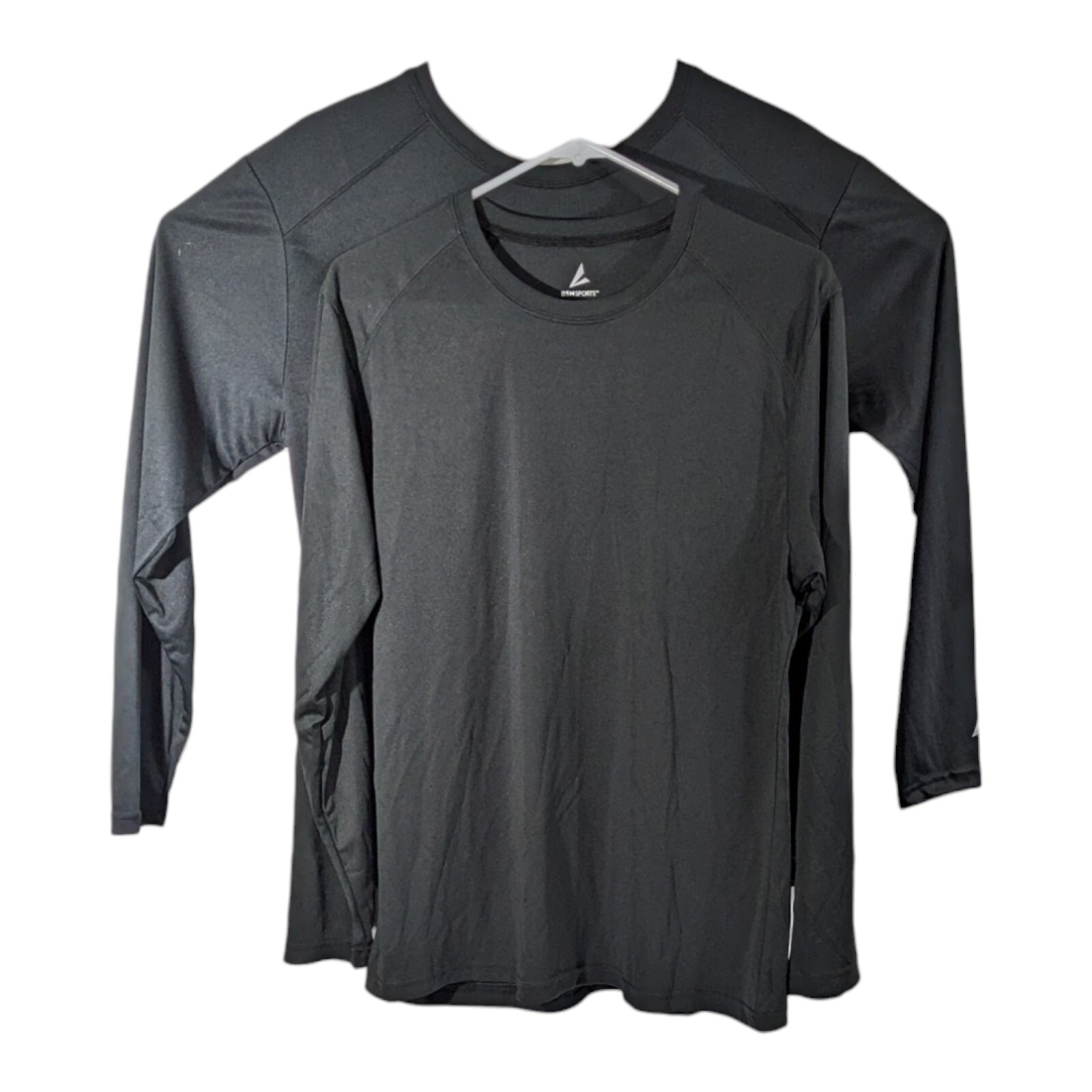 Womens Plain Black Long Sleeve Tee Shirts Large Blank Pullover Lightweight