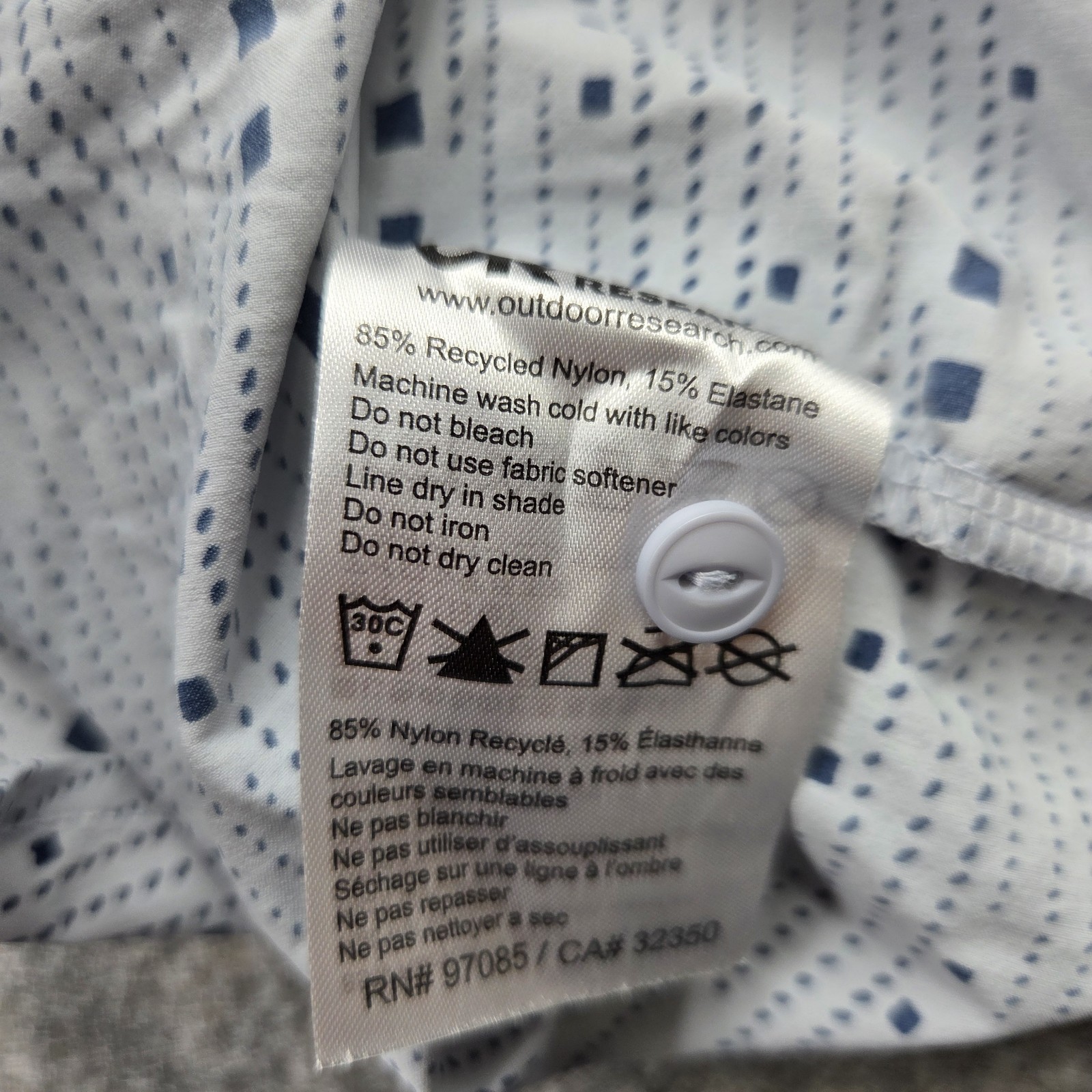 Outdoor Research Women’s XL Ligh Blue Astroman Short Sleeve Button Up Sun Shirt