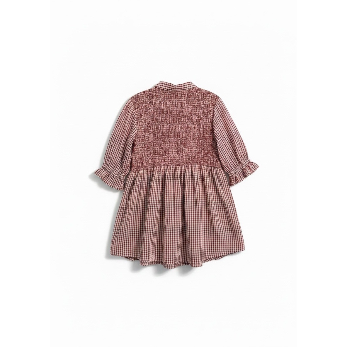 Free People Charlotte Gingham Tunic Women XS Red White NEW Smocked Boho