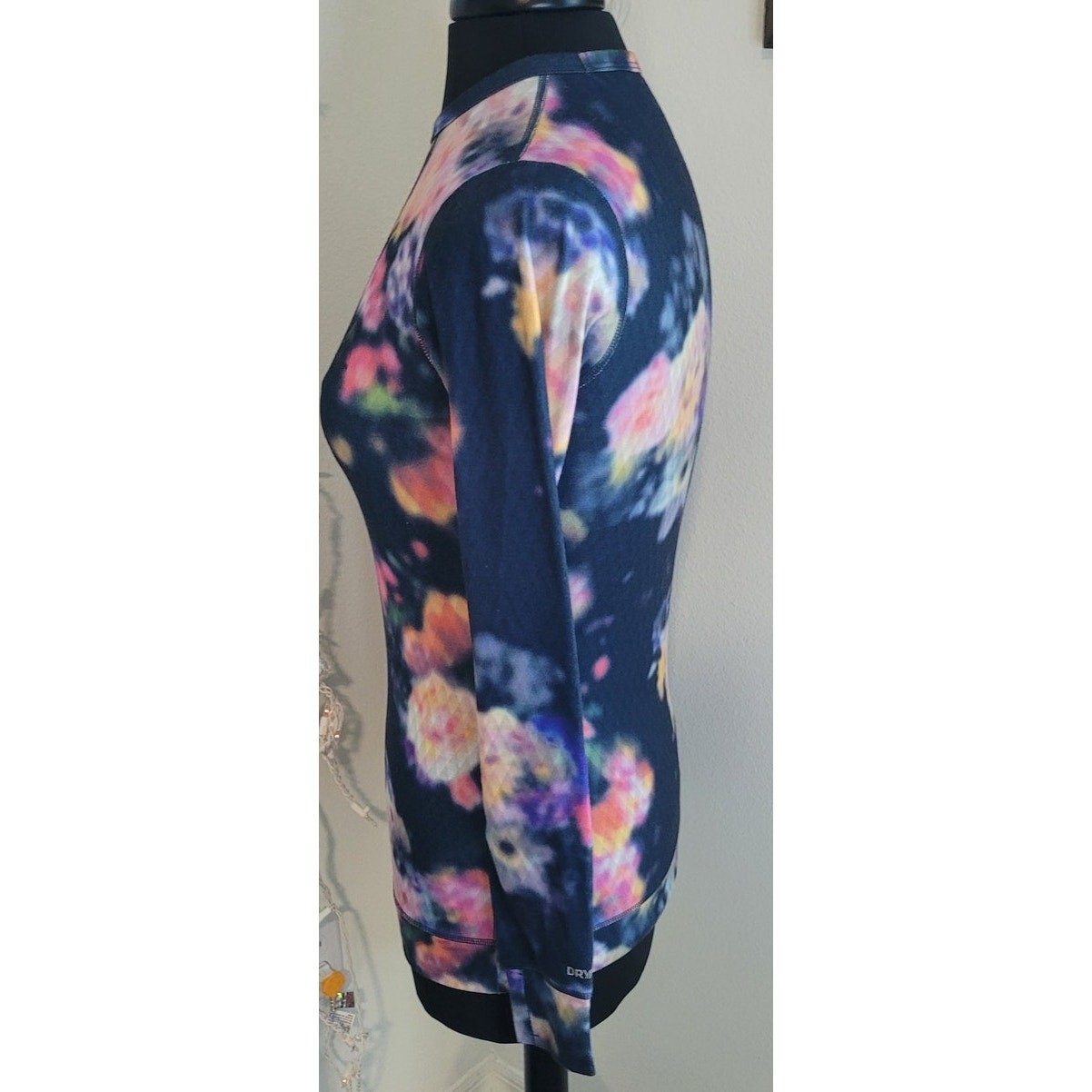 Burton Base Layer Crew XS Floral Ski Snowboard Athleisure Gorpcore Adventure