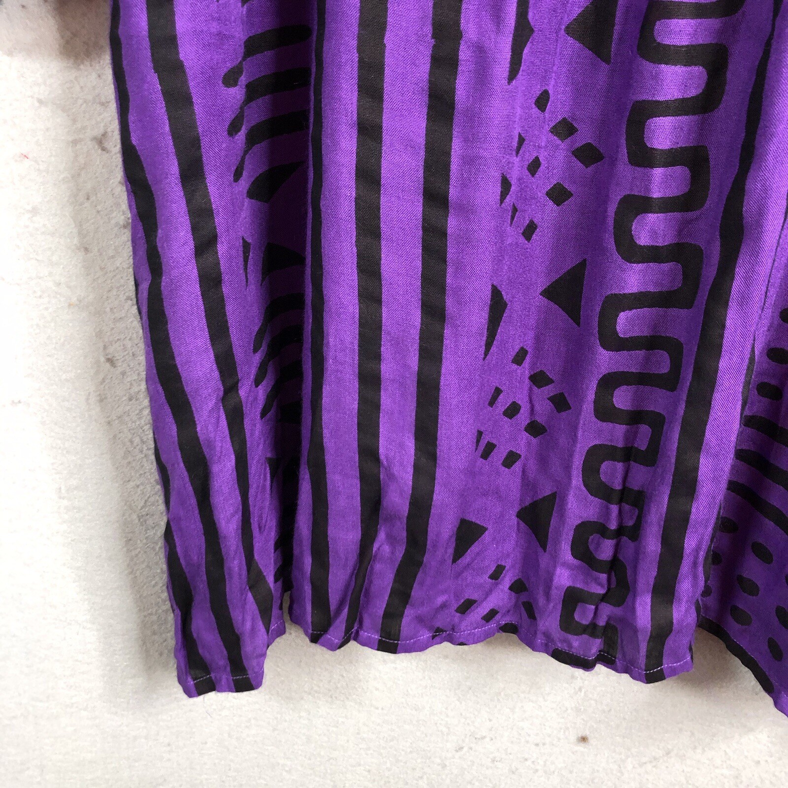 Ethnic Top Women One Size Purple Black Art To Wear Primitive Artsy NEW