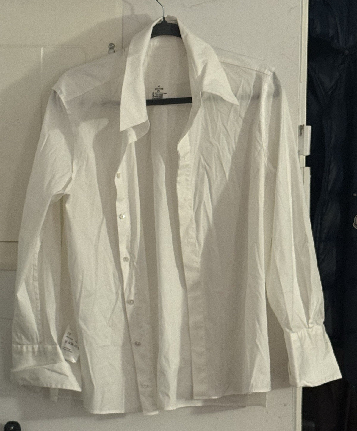 510 Women’s White Solid Non-Iron Cotton Dress Shirt L 16.5 32/33