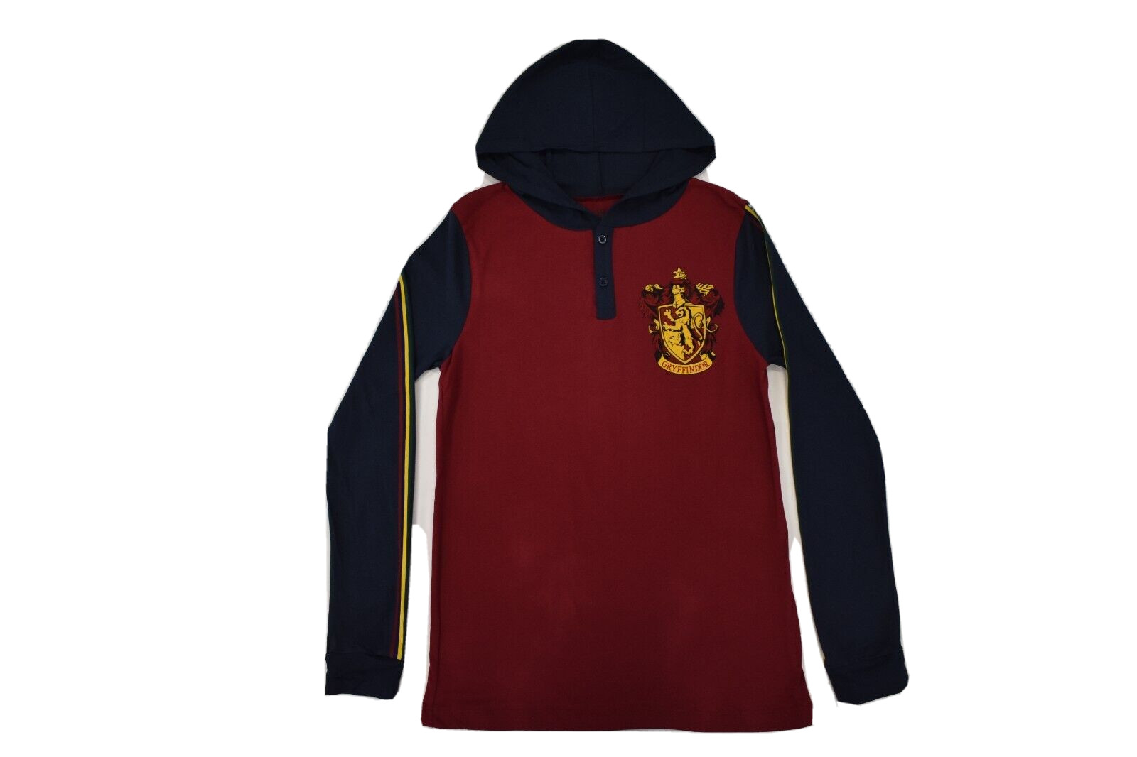 Harry Potter Juniors Hooded Long Sleeve Henley Hoodie Shirt New XS-2XL