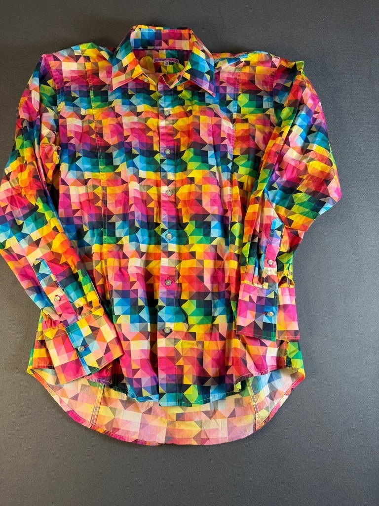 Coton Doux Multicolor Geometric Pattern Shirt