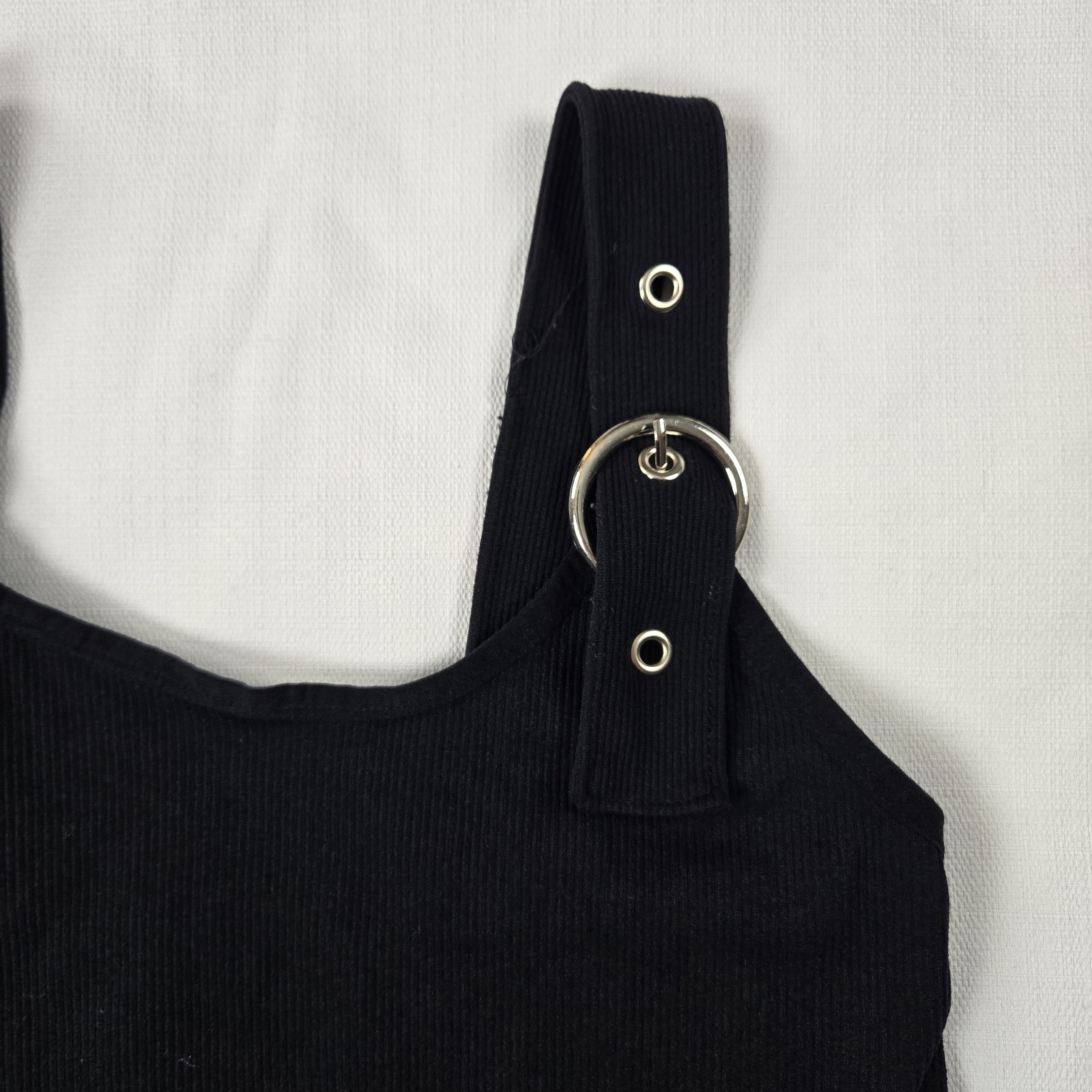 FCT Basics Women’s Black Buckle Strap Tank Style Top Note Measurements