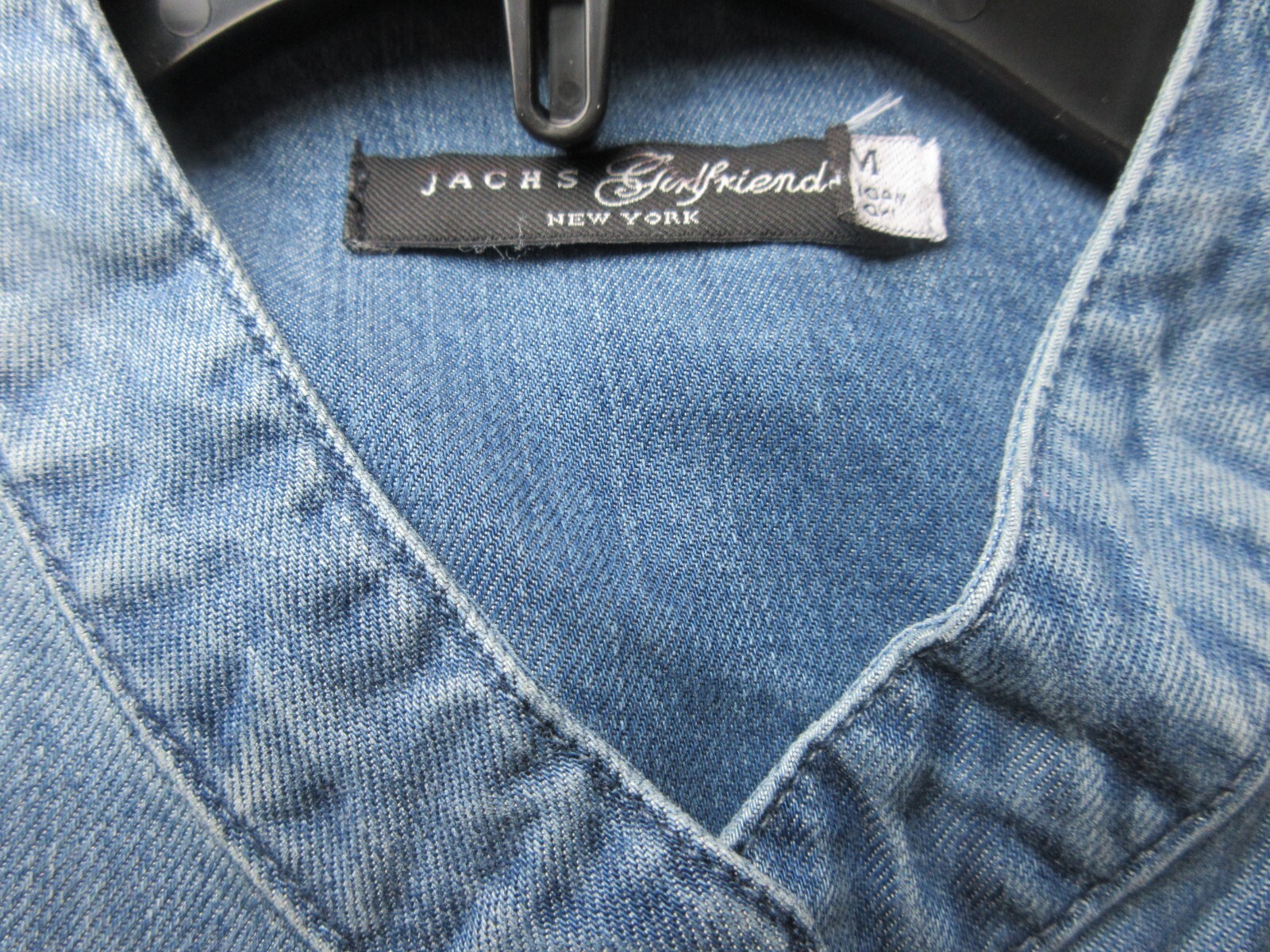 JACHS GIRLFRIEND SIZE M TUNIC BLUE LYOCELL UNIQUE DESIGN ORNATE METAL BUTTONS