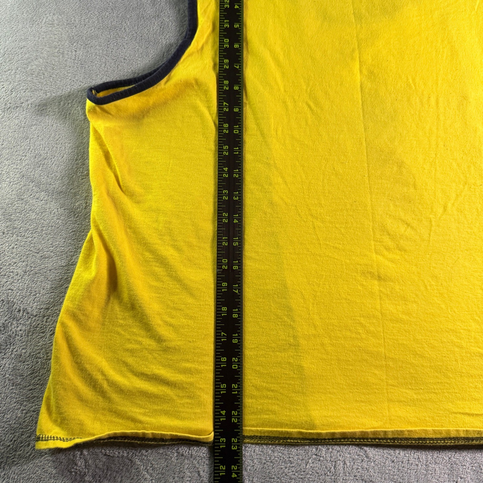Conspiracy Tank Top Women 3X Yellow White Colorblock Glitter 01 Graphic Y2K USA